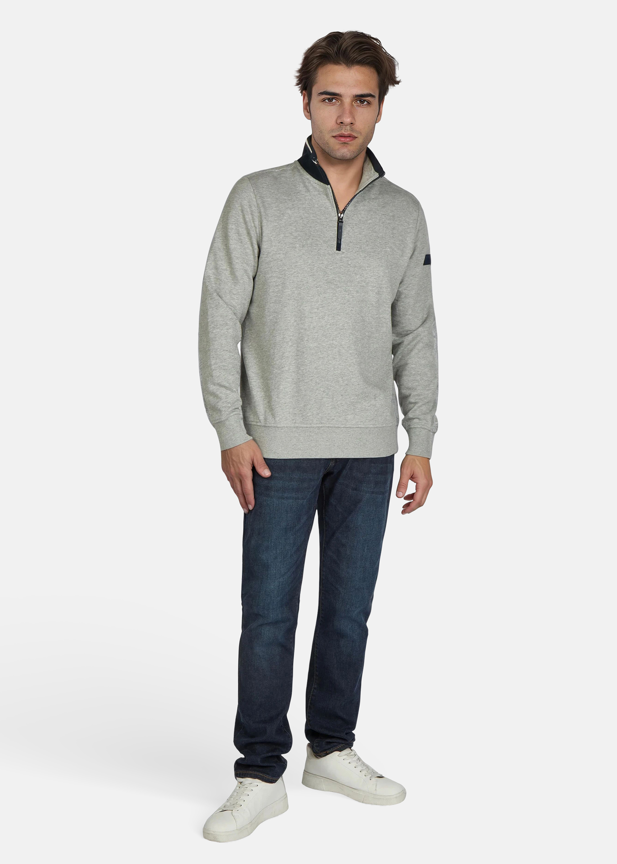 Klassisches Komfort-Sweatshirt, Mirage Gray Rückansicht