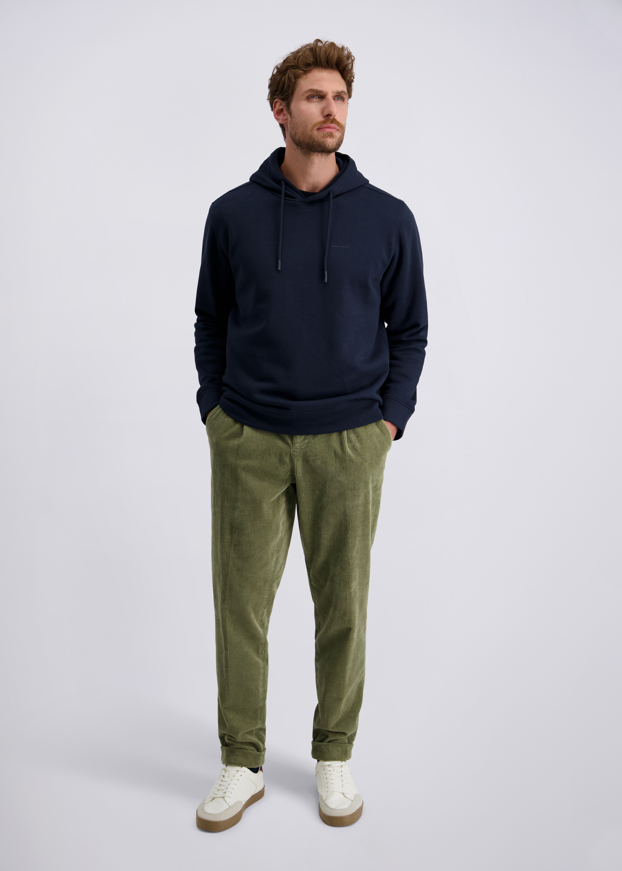 Klassischer Komfort-Kapuzenpullover mit Kordelzug, Salute Rückansicht