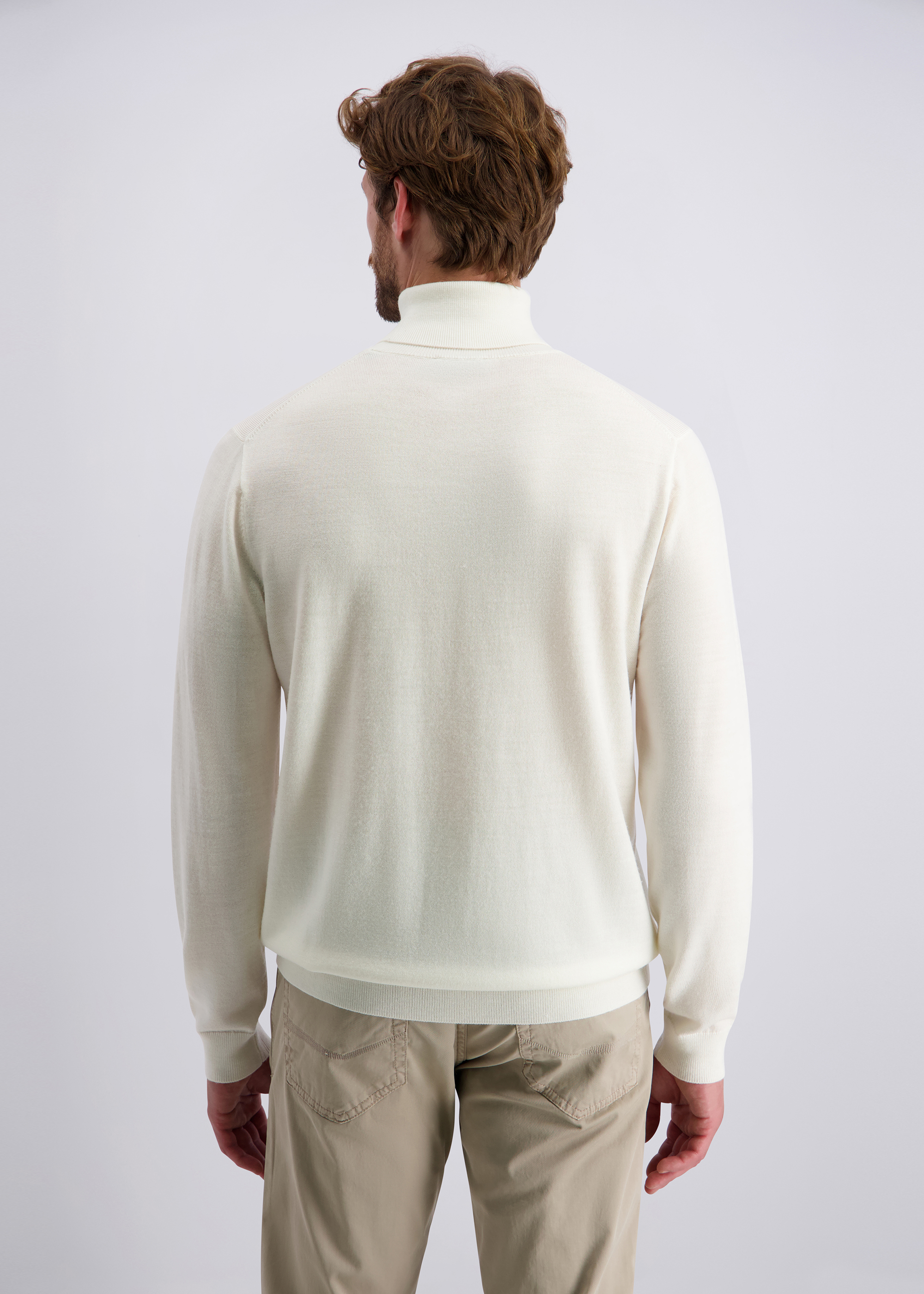 Innovativer Merino Feinstrick, Perlweiss Detailansicht 1