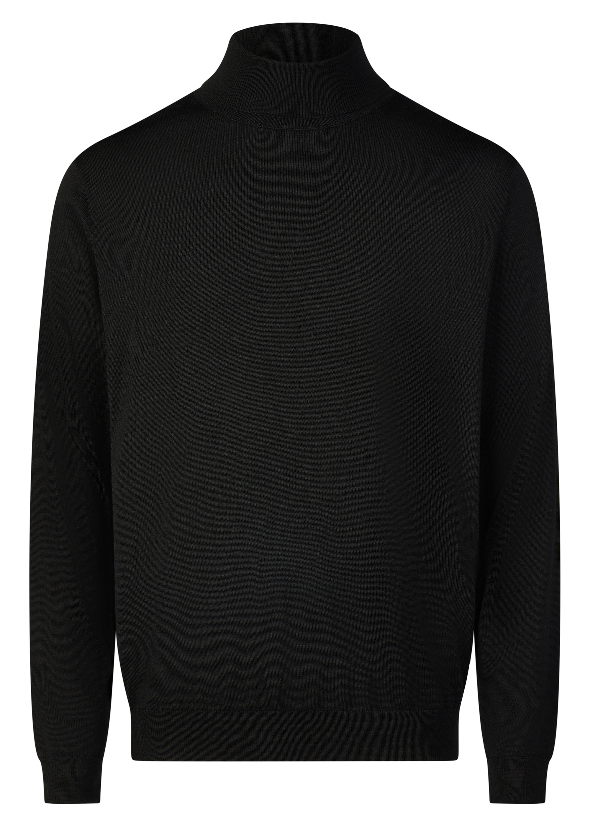 Innovativer Merino Feinstrick, Schwarz Rückansicht