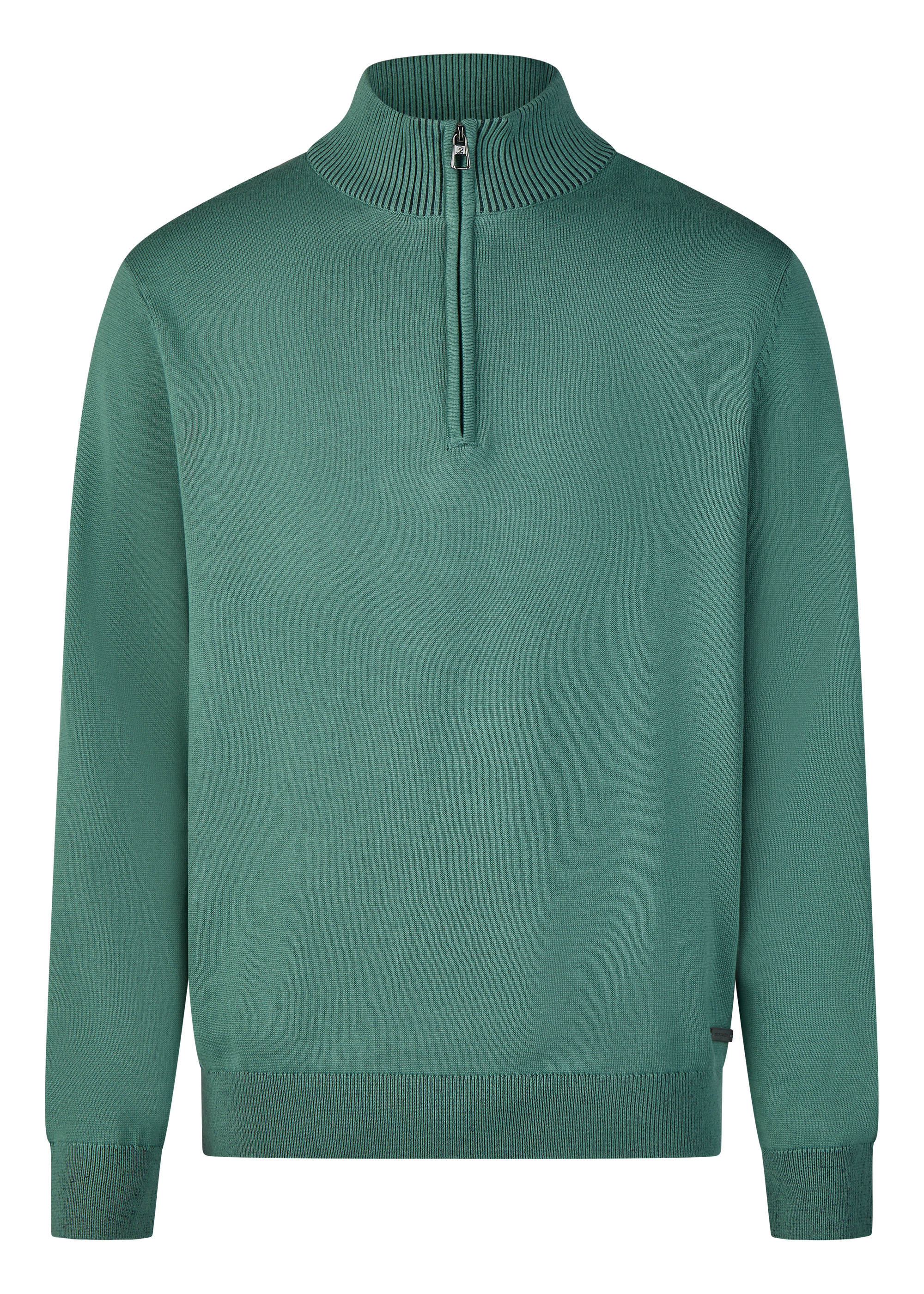 Freizeitstrickpullover mit Reißverschluss, Sagebrush Green Rückansicht