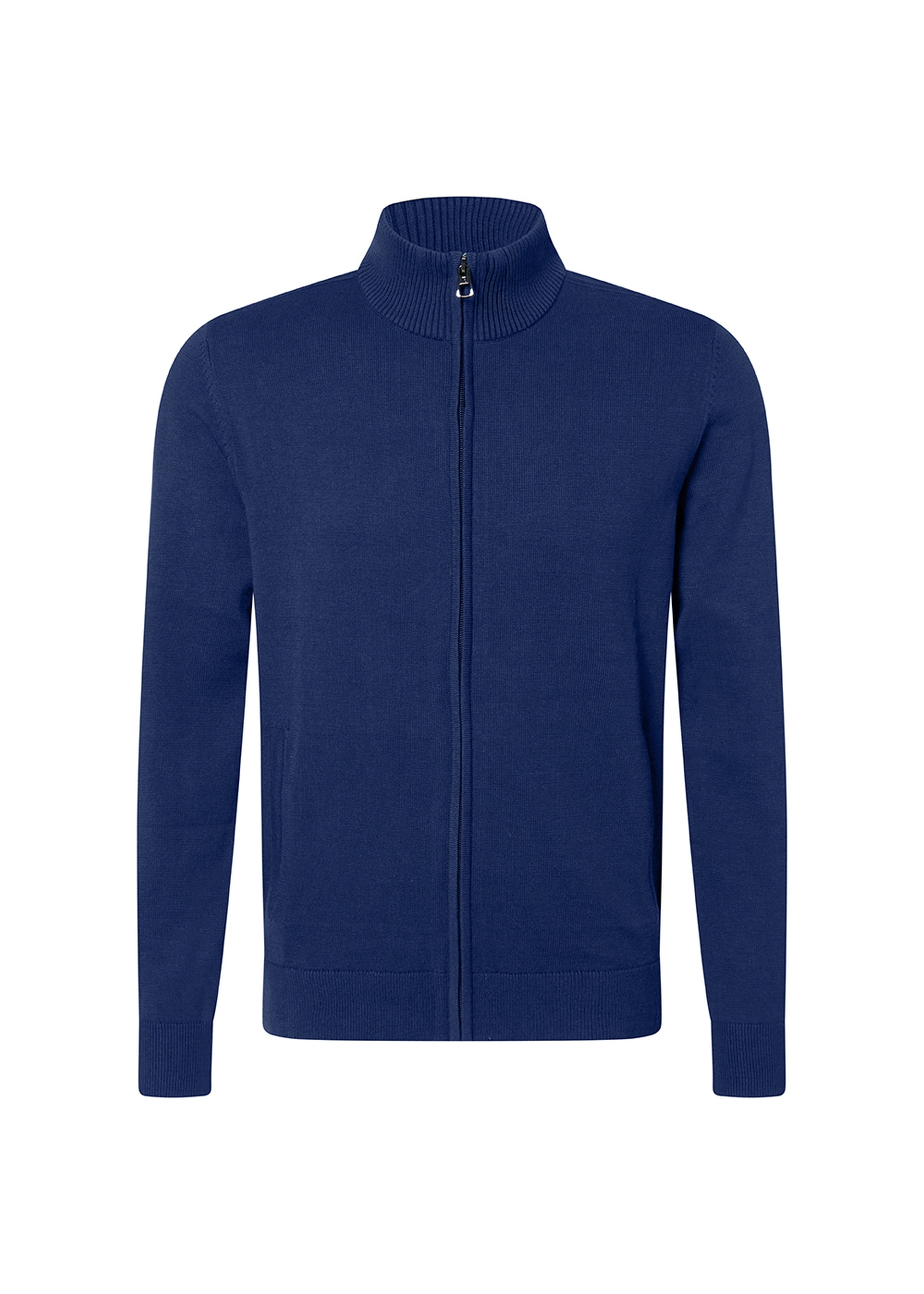 Strickjacke mit durchgehendem Reißverschluss, Navy Blazer Detailansicht 1