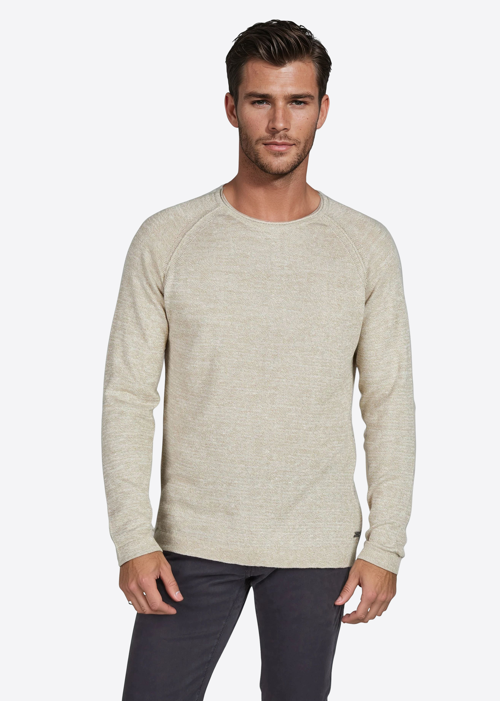 Pullover aus leichtem Material, Twill Frontansicht