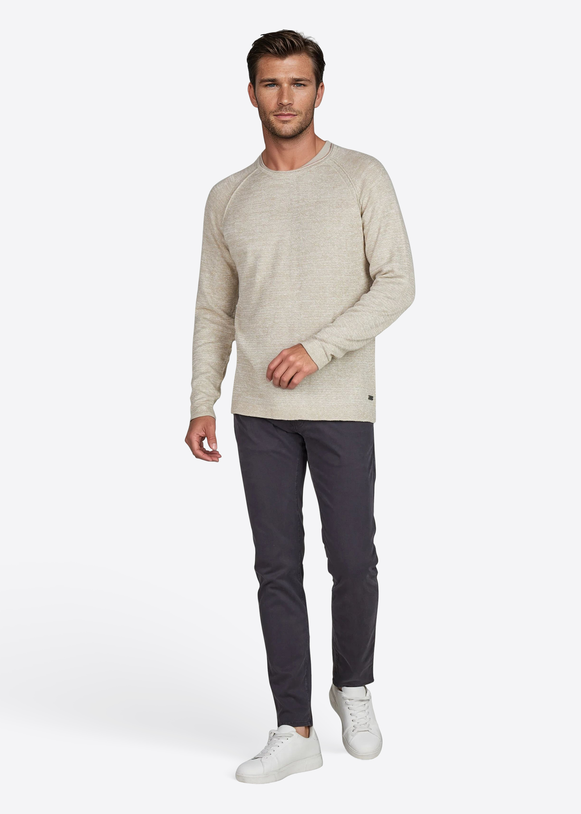 Pullover aus leichtem Material, Twill Rückansicht