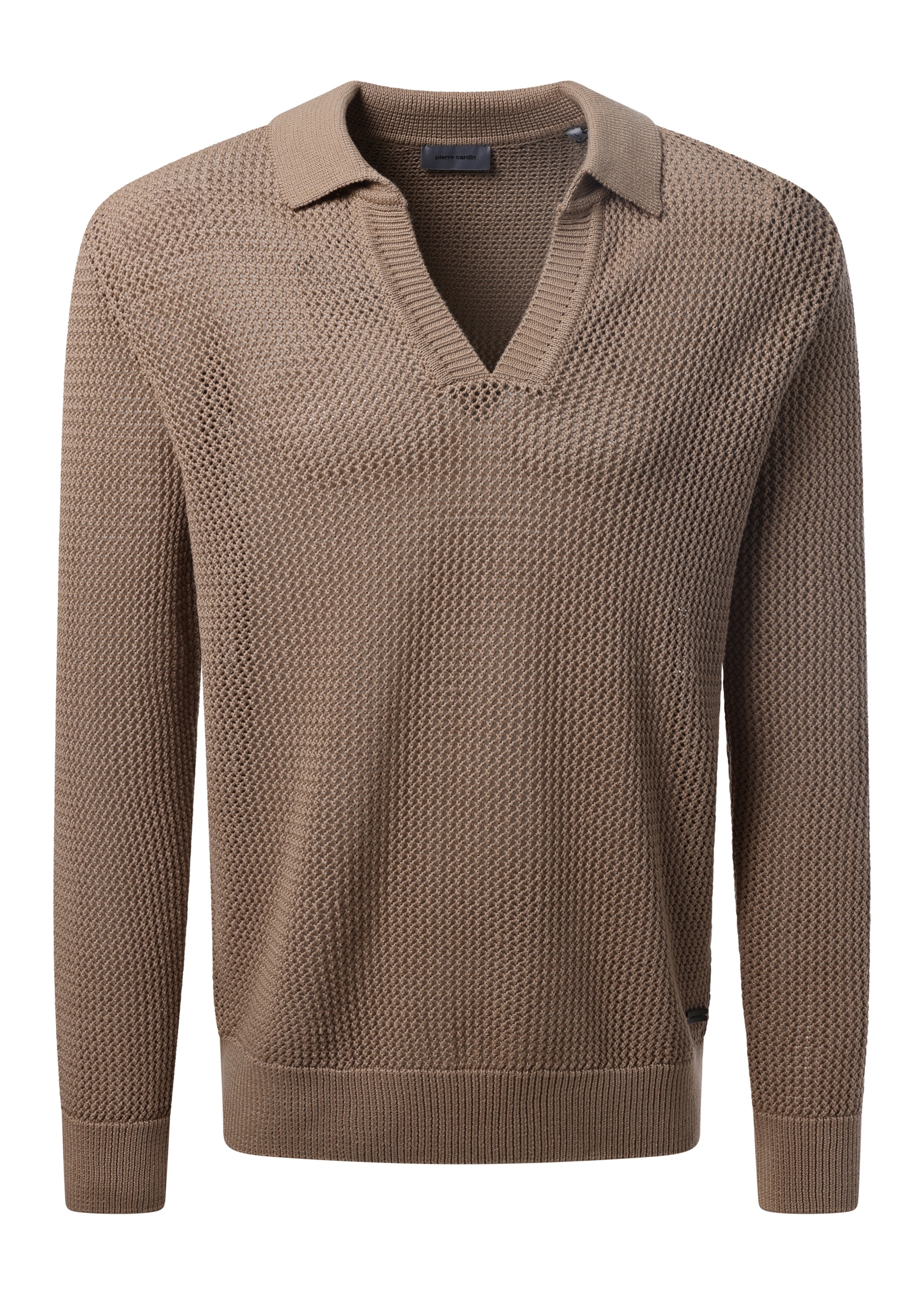 Pullover mit tiefem V-Ausschnitt, Twill Rückansicht