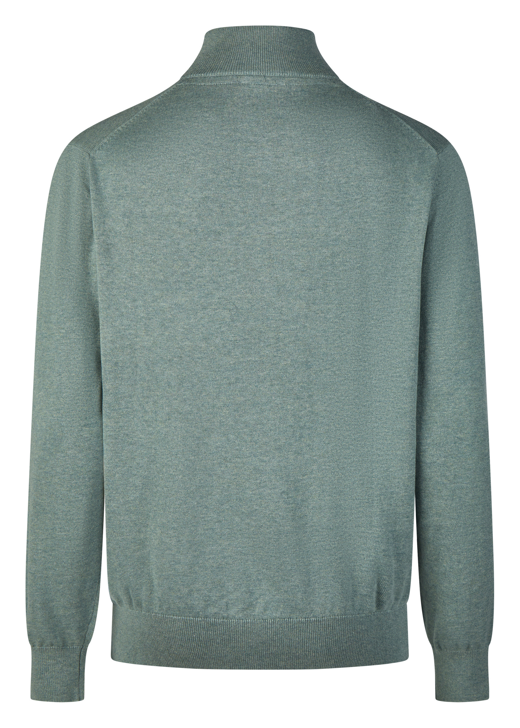 Strickpullover mit Stegkragen und aufwändiger Zip Verarbeitung, Stormy Sea Detailansicht 1