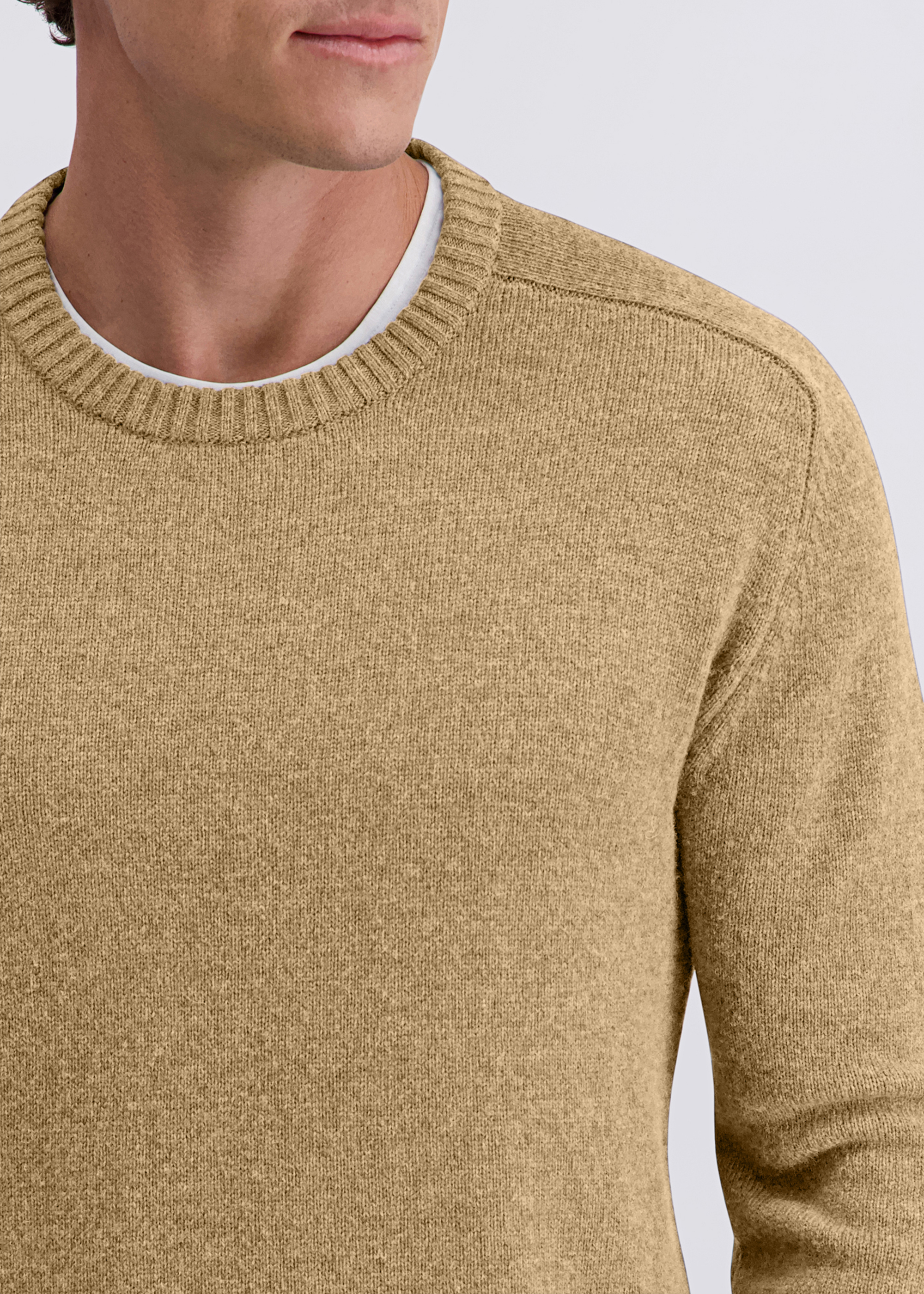 Strickpullover mit Rundhalsausschnitt, Raglanärmeln und Ärmelpatches, Lark Detailansicht 2