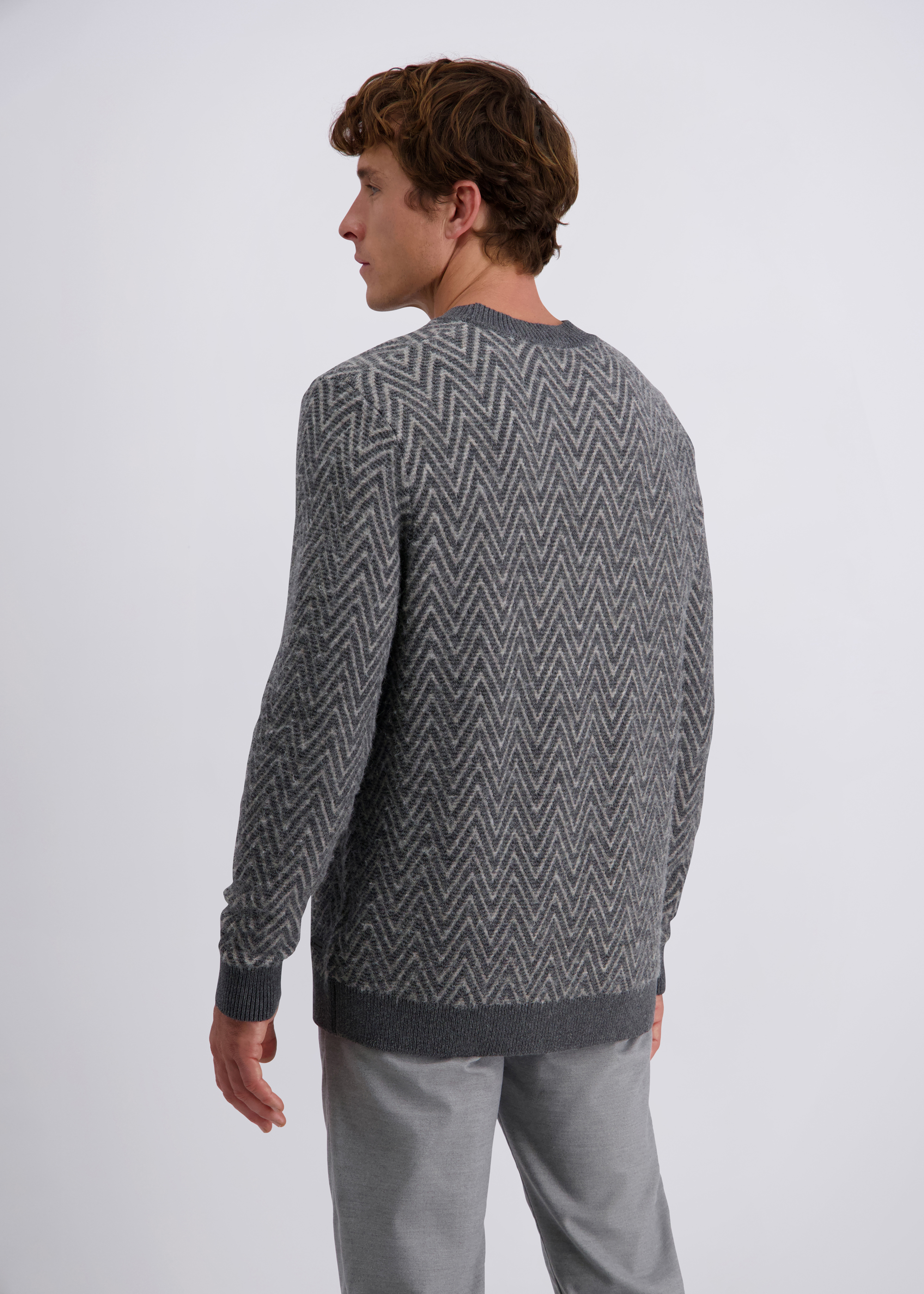 Lässiger Pullover mit Rundhalsauschnitt, Sharkgray Detailansicht 1