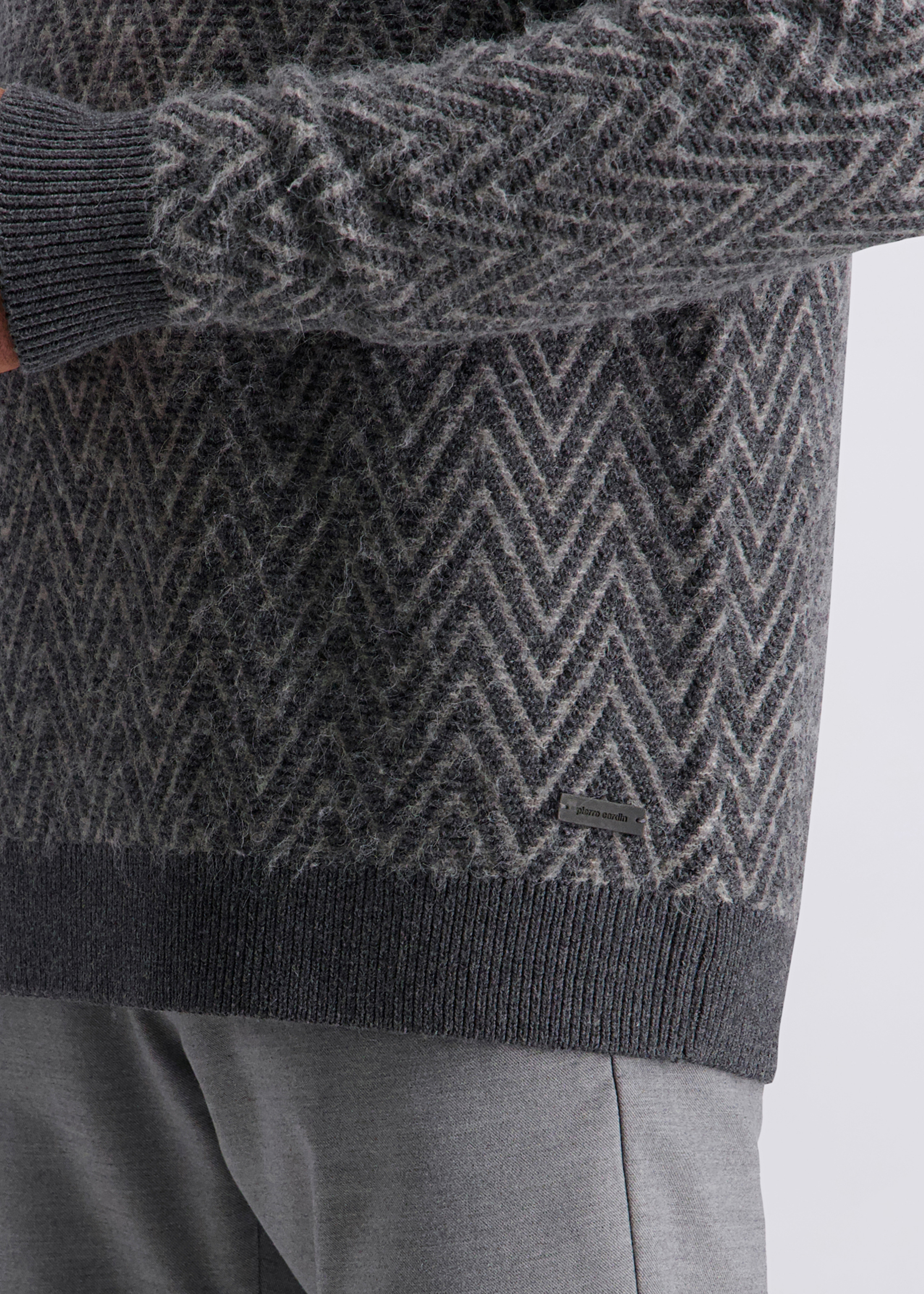 Lässiger Pullover mit Rundhalsauschnitt, Sharkgray Detailansicht 2