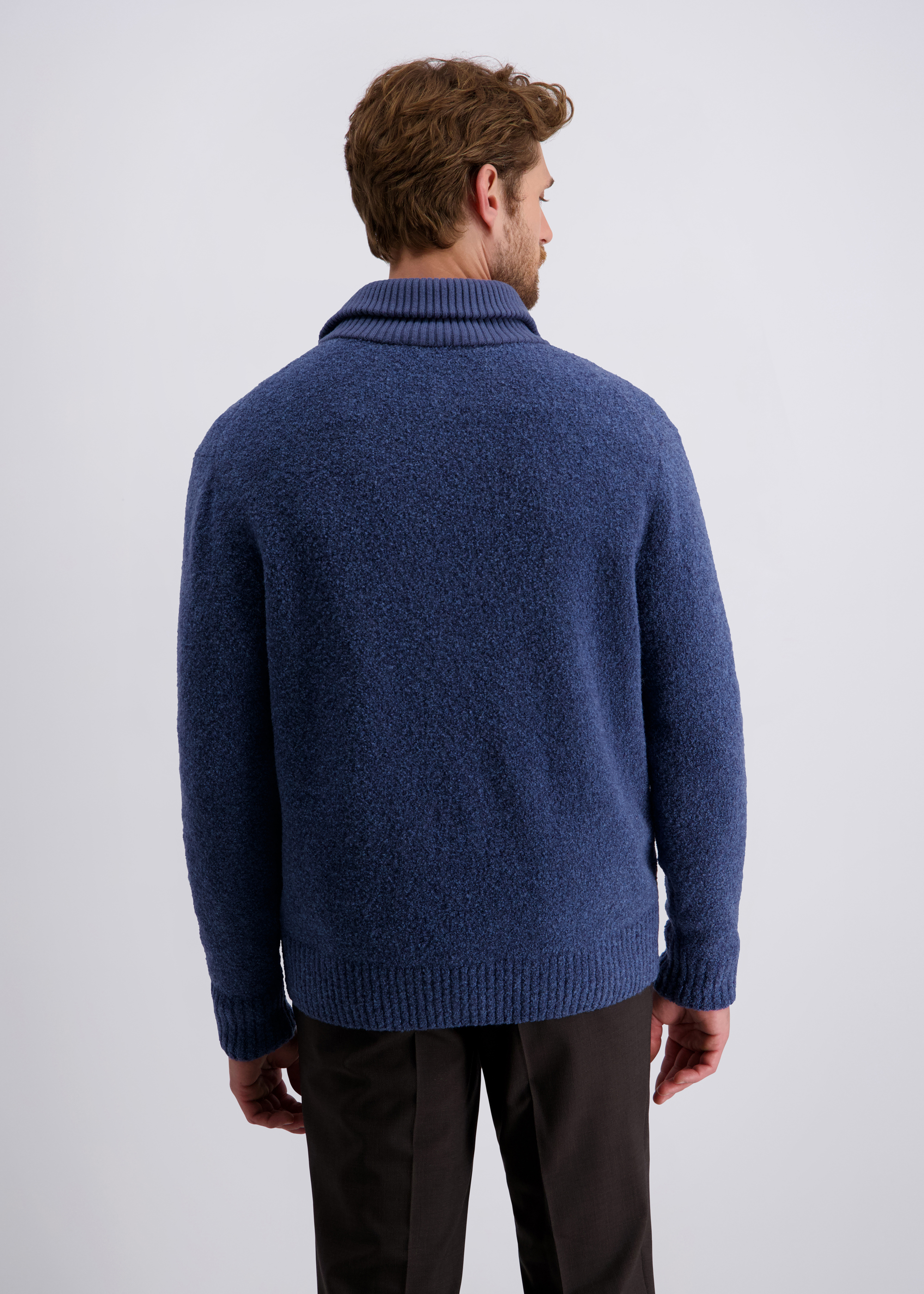 Strickpullover mit trendiger Troyerkragen Variante, Bering Sea Detailansicht 1