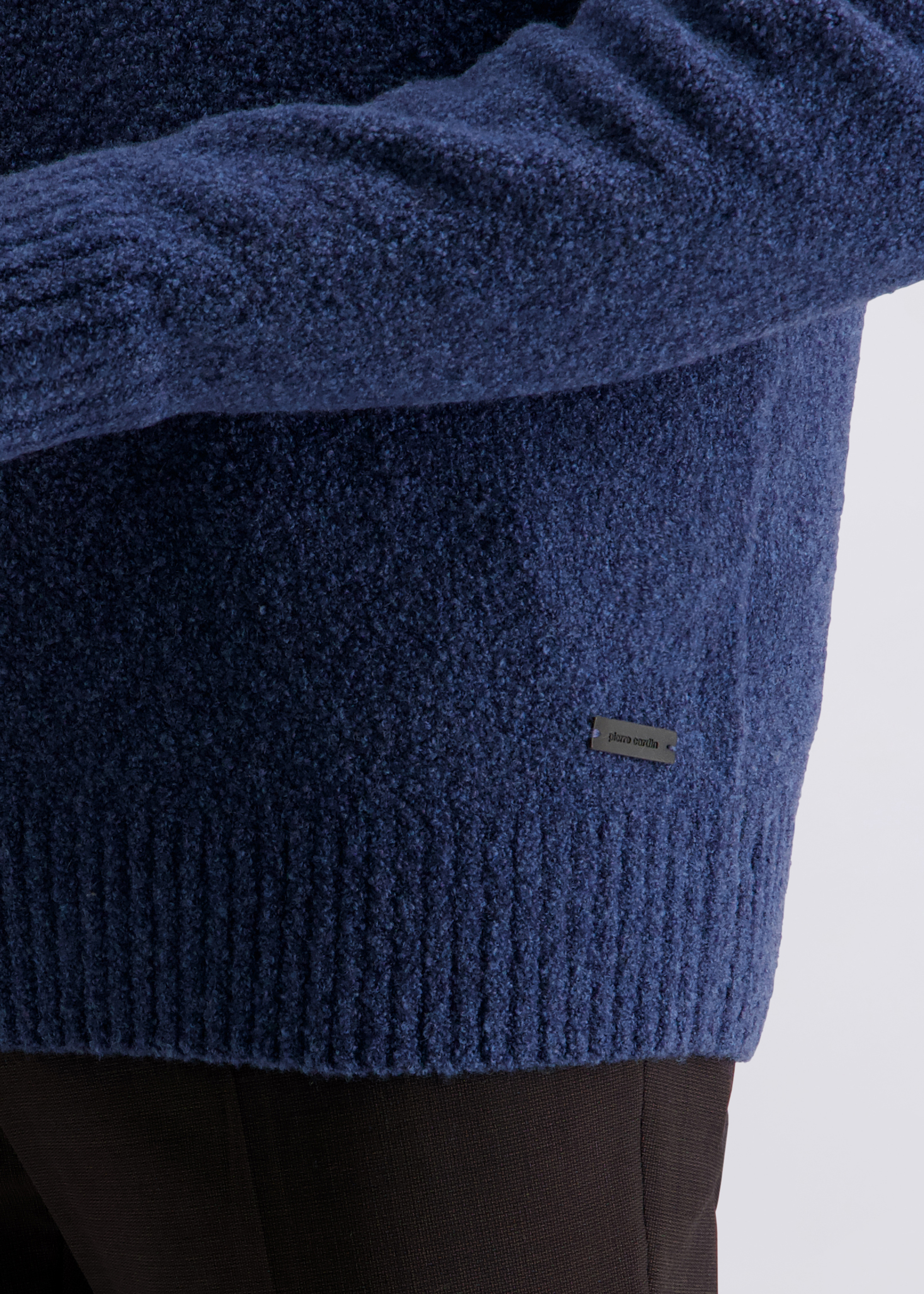 Strickpullover mit trendiger Troyerkragen Variante, Bering Sea Detailansicht 2