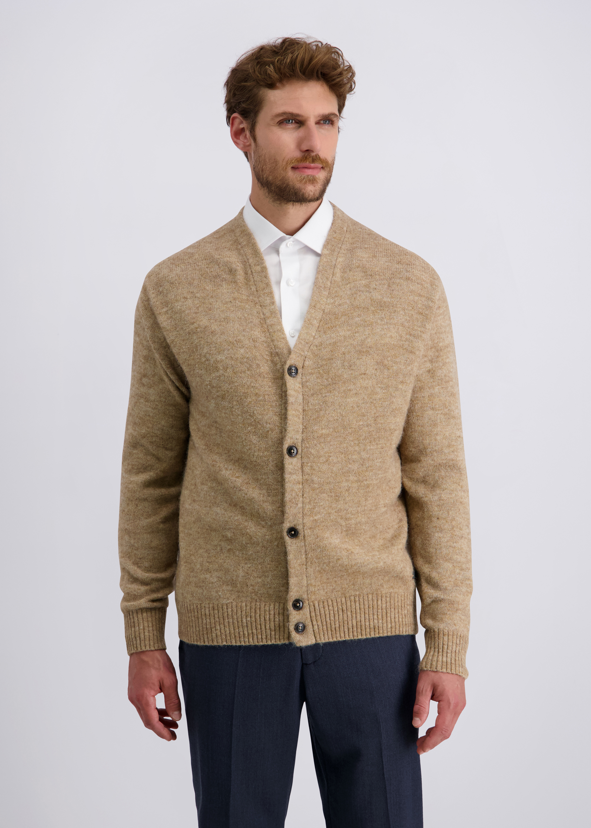 Langarm Stick-Cardigan, Lark Frontansicht