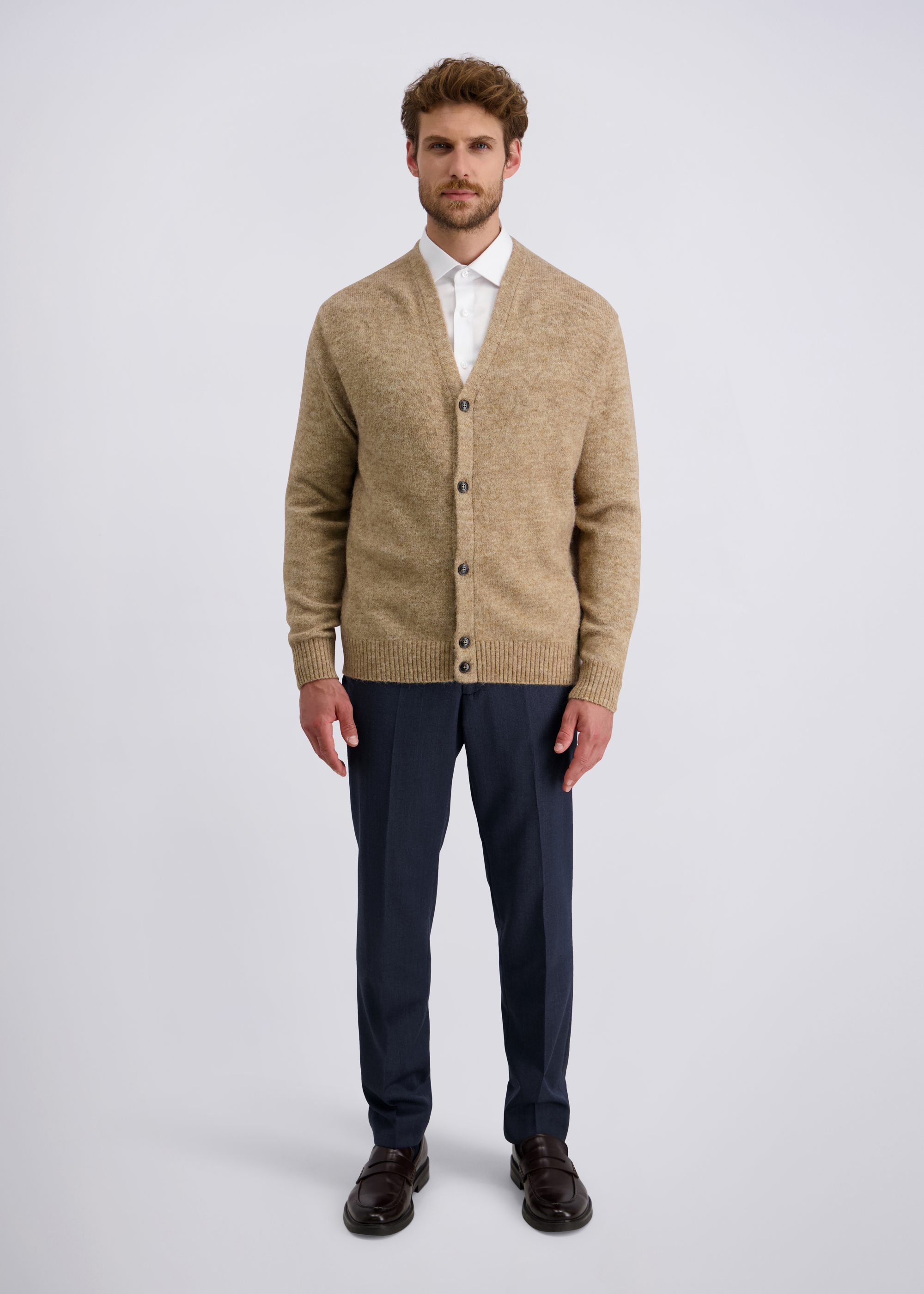 Langarm Stick-Cardigan, Lark Rückansicht