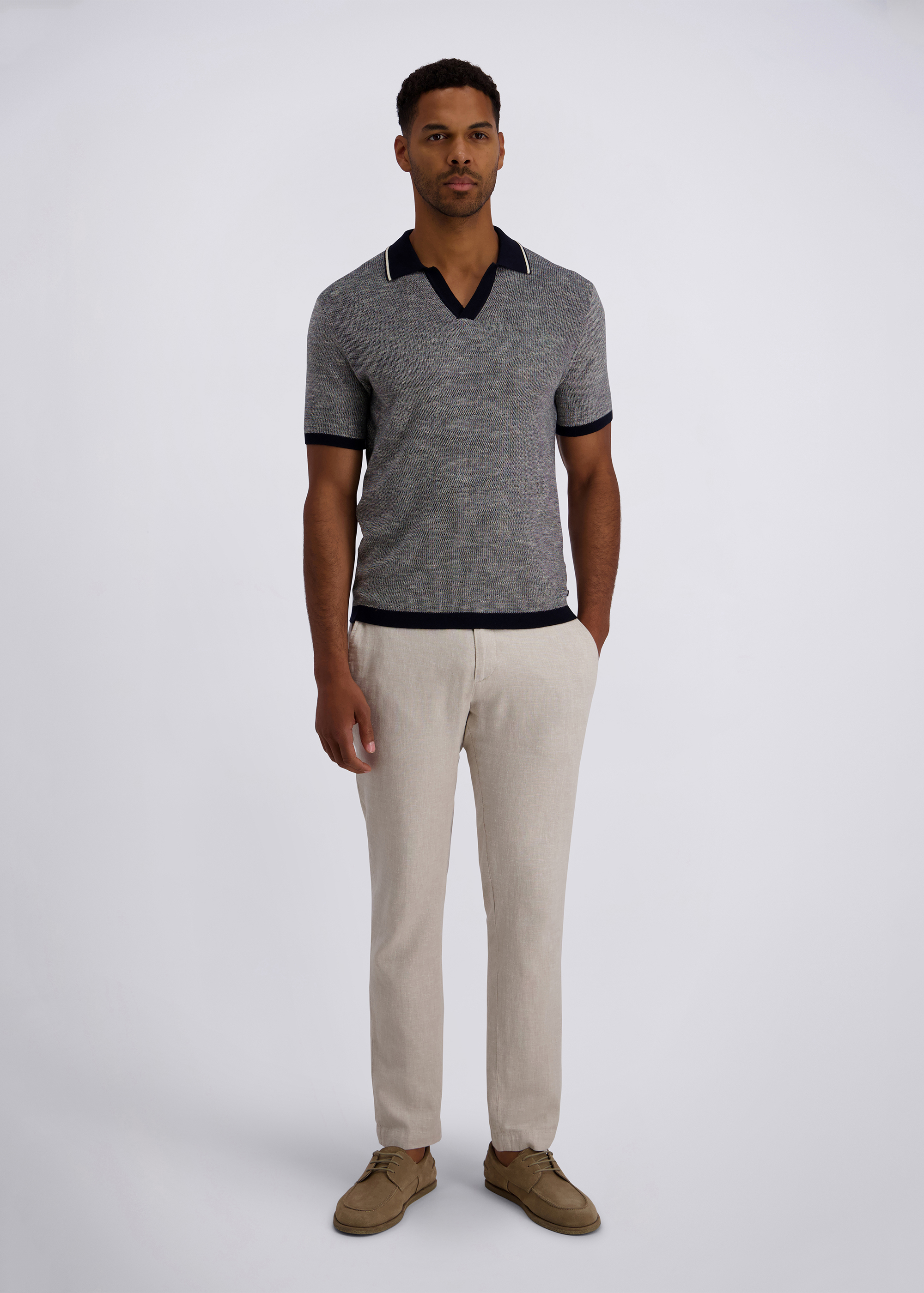 Poloshirt im Modern Fit, Salute Rückansicht