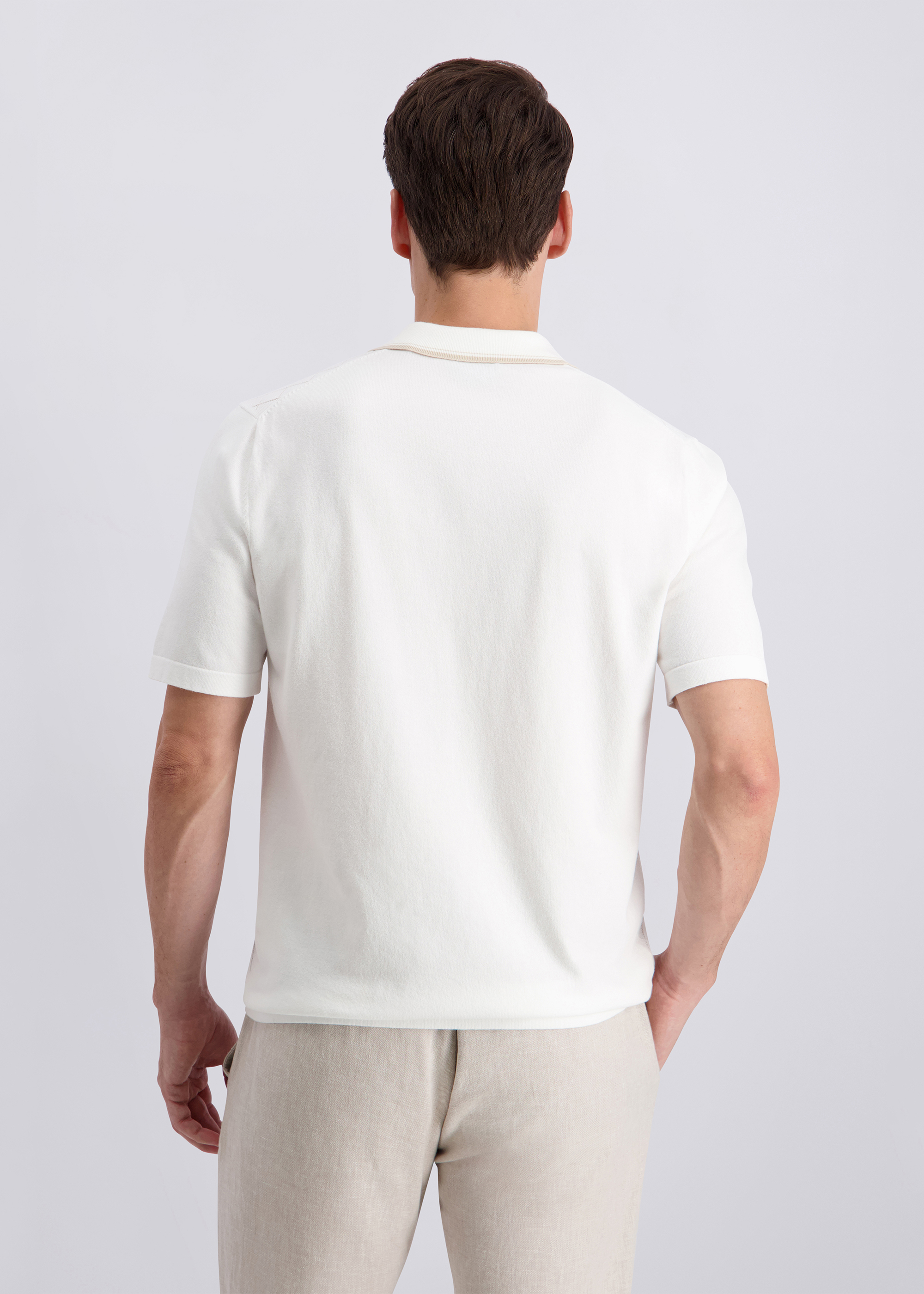Modern fit polo shirt, Perlweiss Detailansicht 1