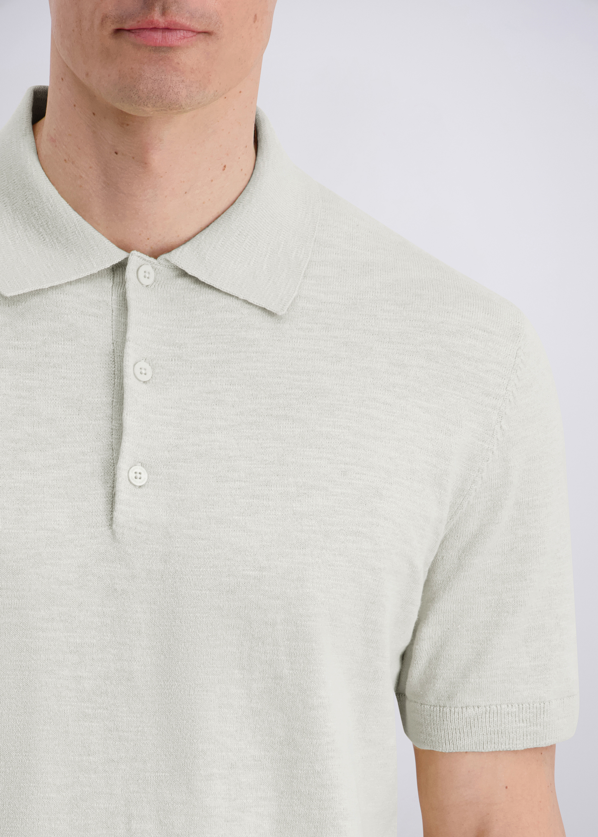 Polo Shirt im Modern Fit, Elfenbein Detailansicht 2