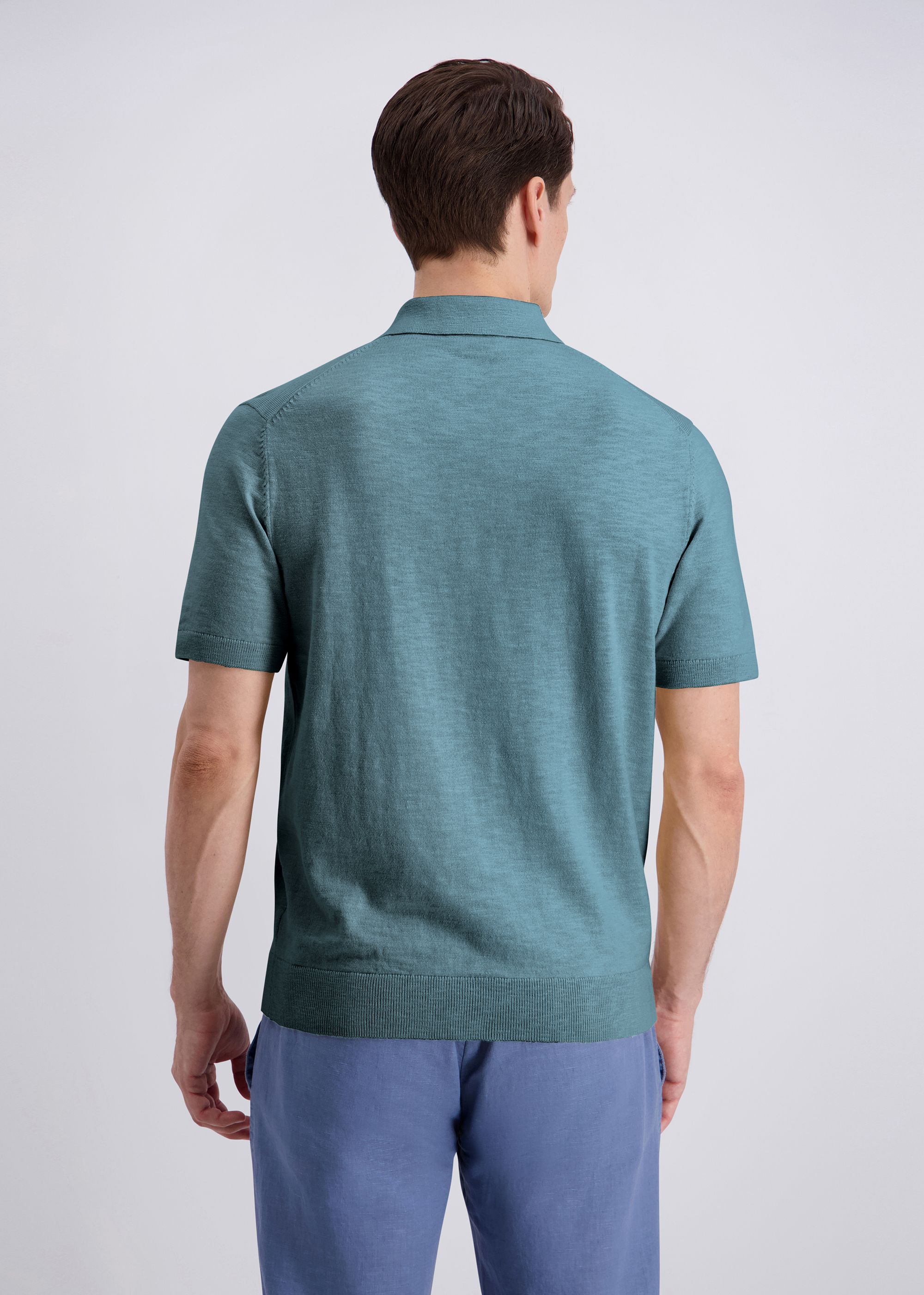 Polo Shirt im Modern Fit, Smoke BLue Detailansicht 1