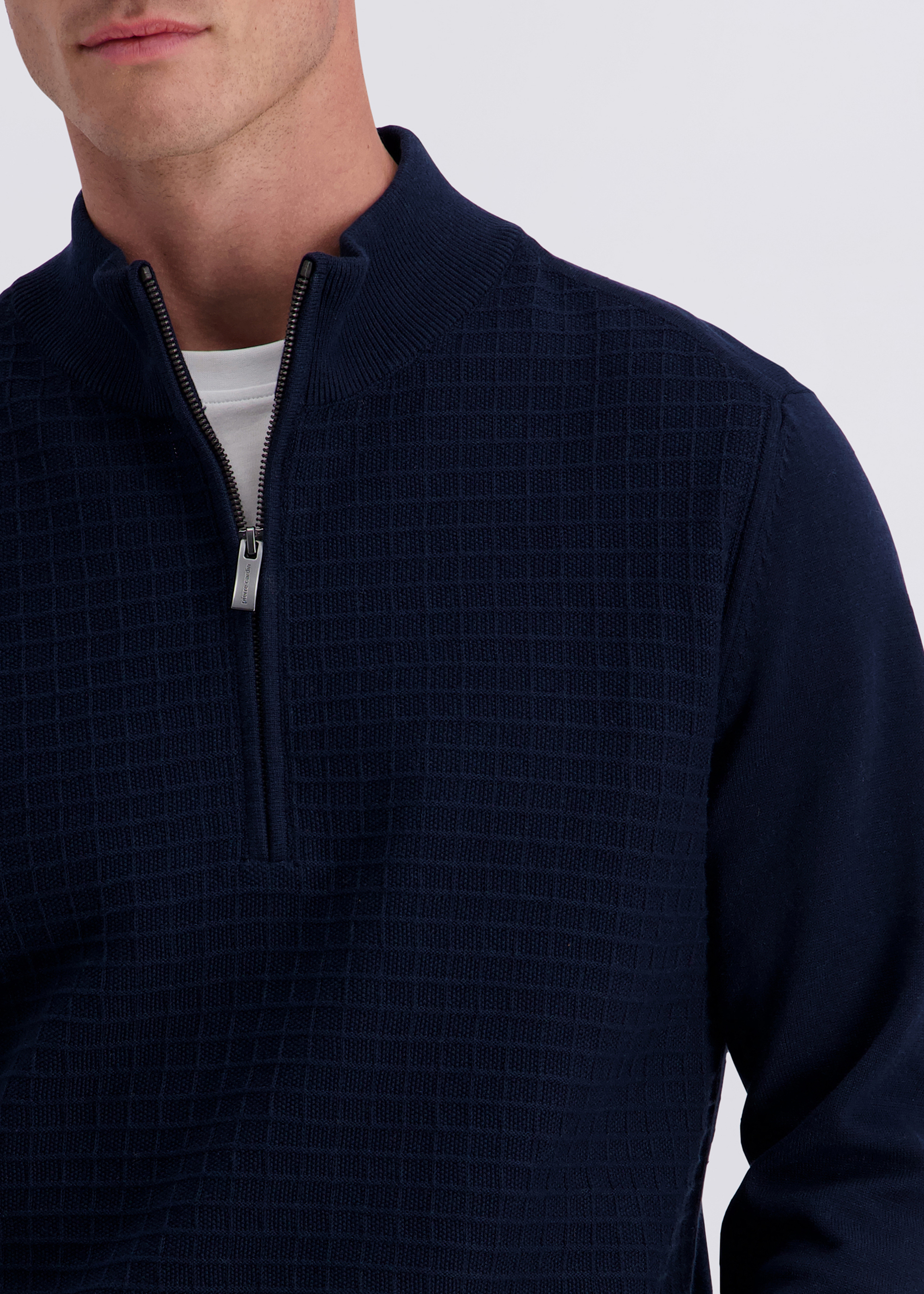Sportiv eleganter Uni Strickpullover, Salute Detailansicht 2