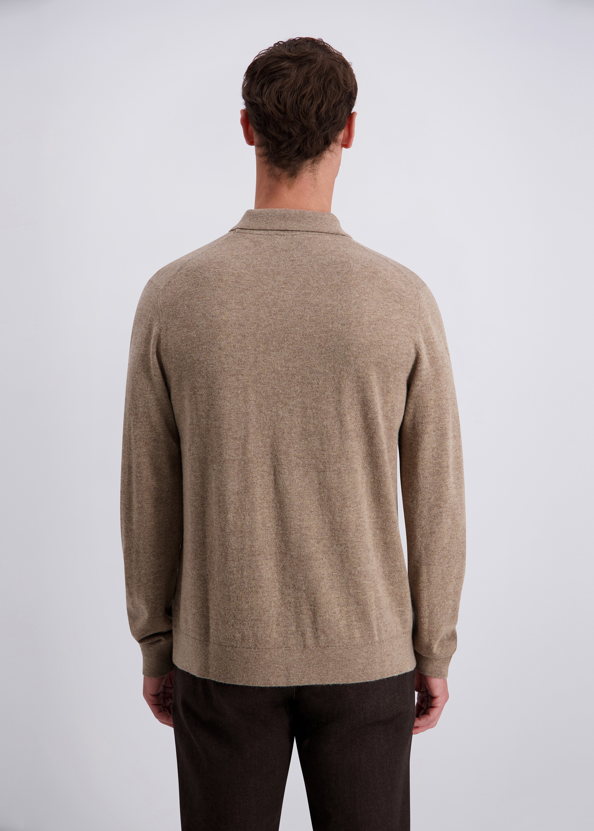 Modisch elegante Strickjacke in Uni-Look, Otter Detailansicht 1
