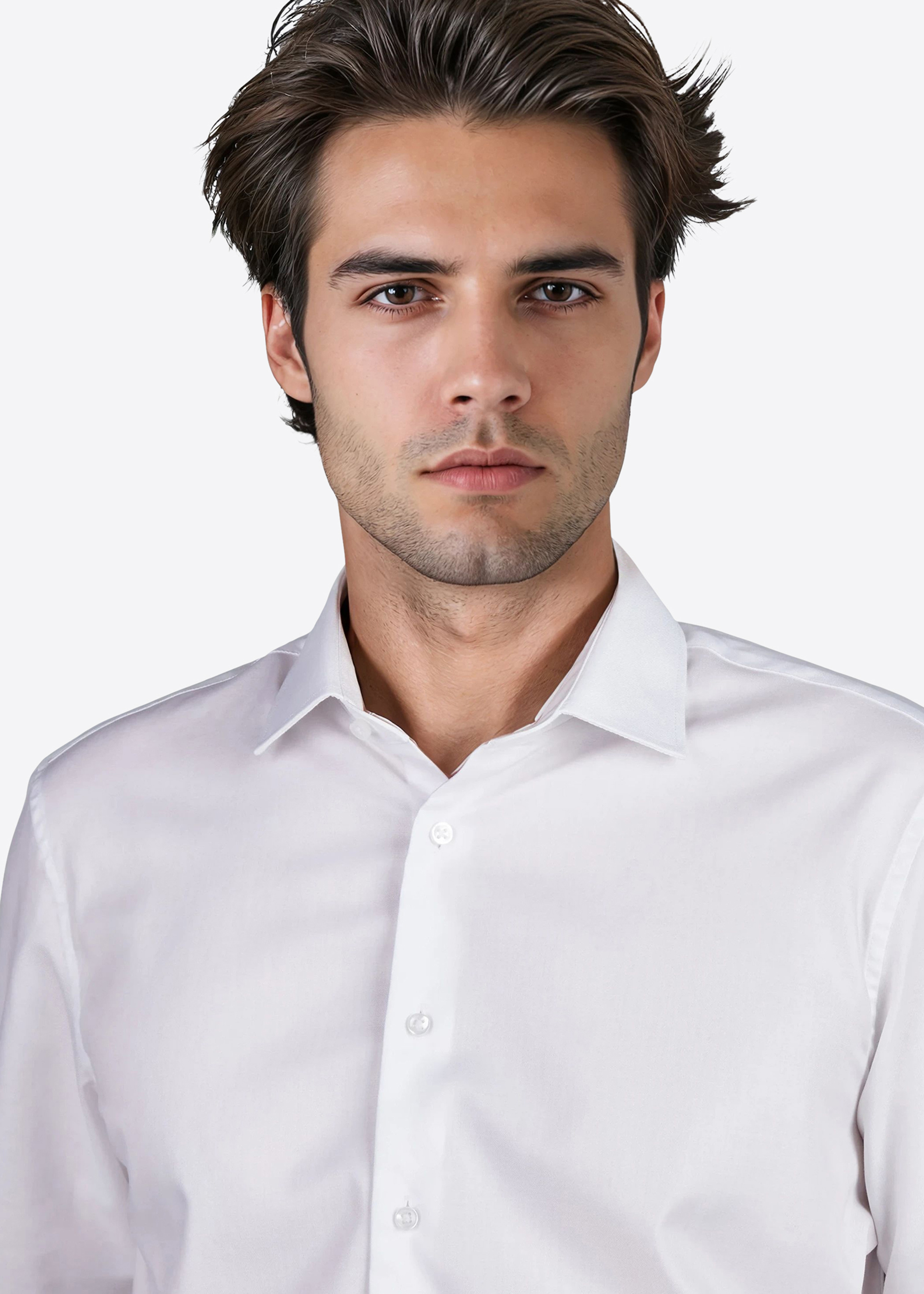 Businesshemd modern fit, Brilliant White Detailansicht 2