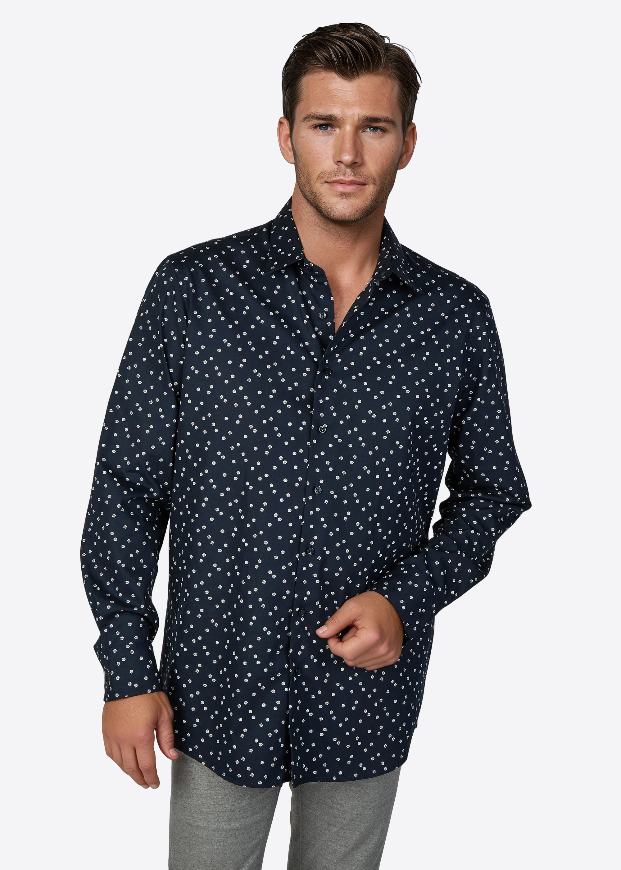 Freizeithemd Kent mit floralem Muster, Salute Frontansicht