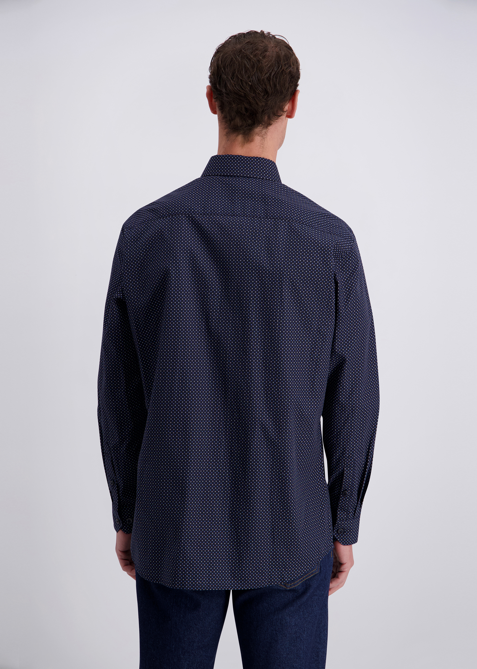Hemd mit Mini-Allover-Print, Salute Detailansicht 1