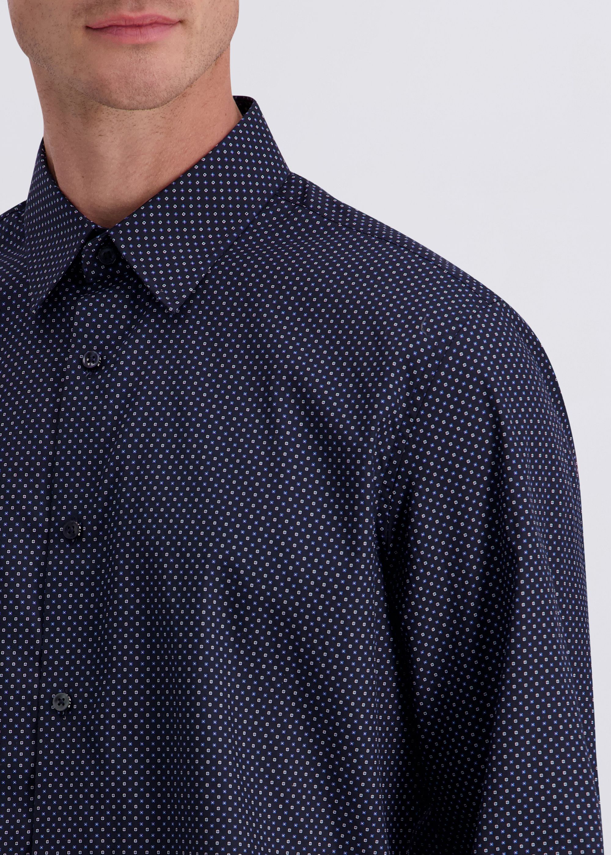 Hemd mit Mini-Allover-Print, Salute Detailansicht 2
