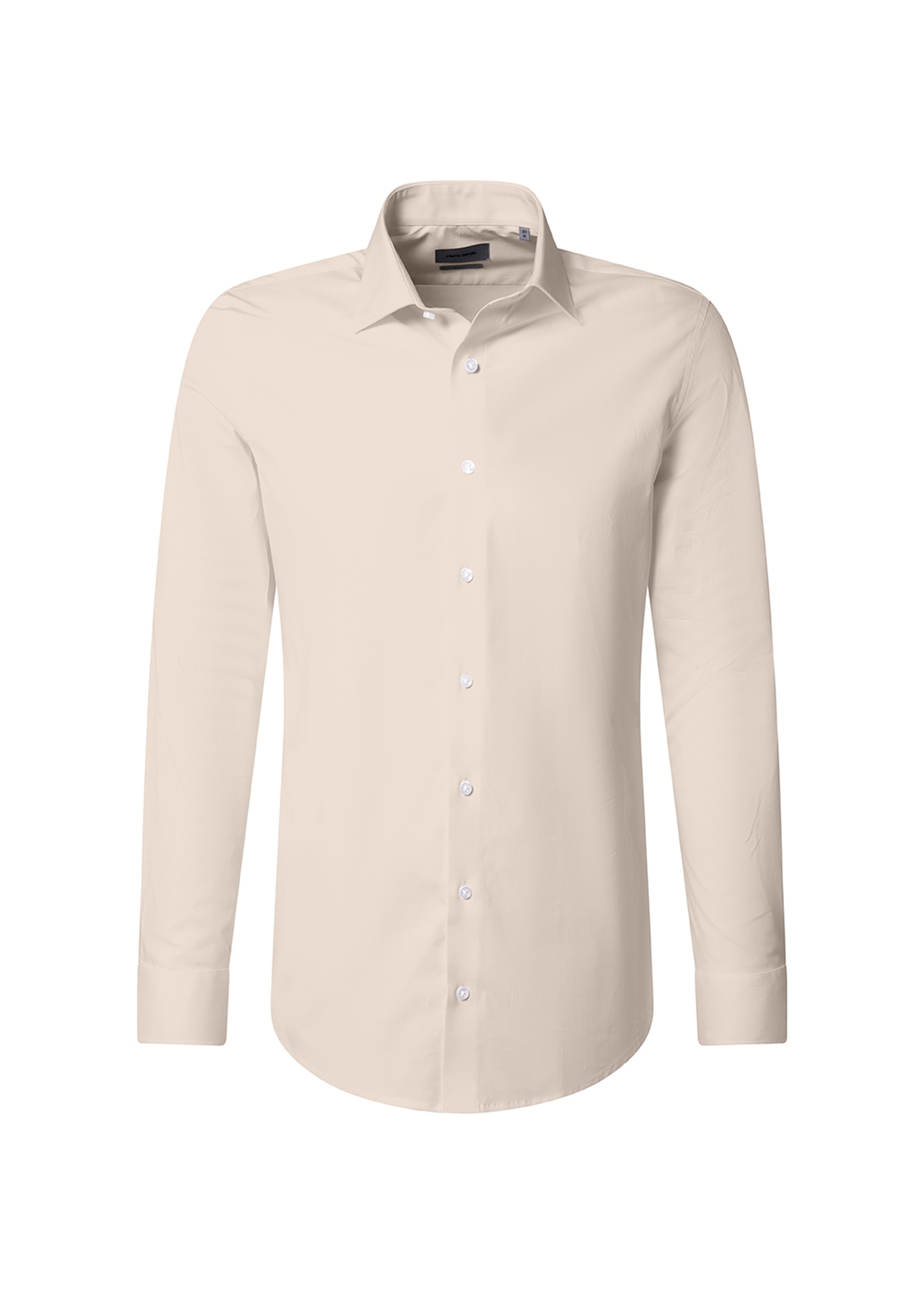 Businesshemd mit klassischem Kragen, slim fit, Perlweiss Detailansicht 1