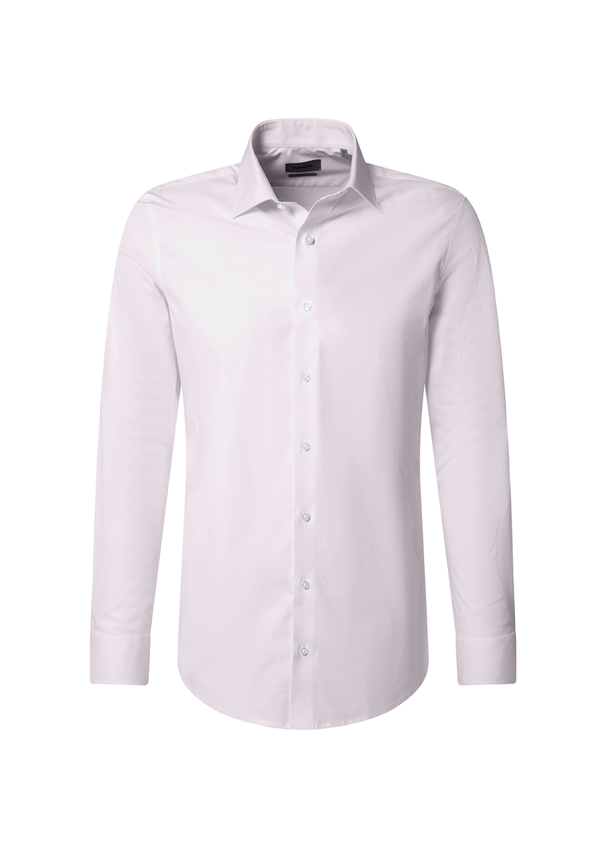 Businesshemd mit klassischem Kragen, slim fit, Brilliant White Detailansicht 1