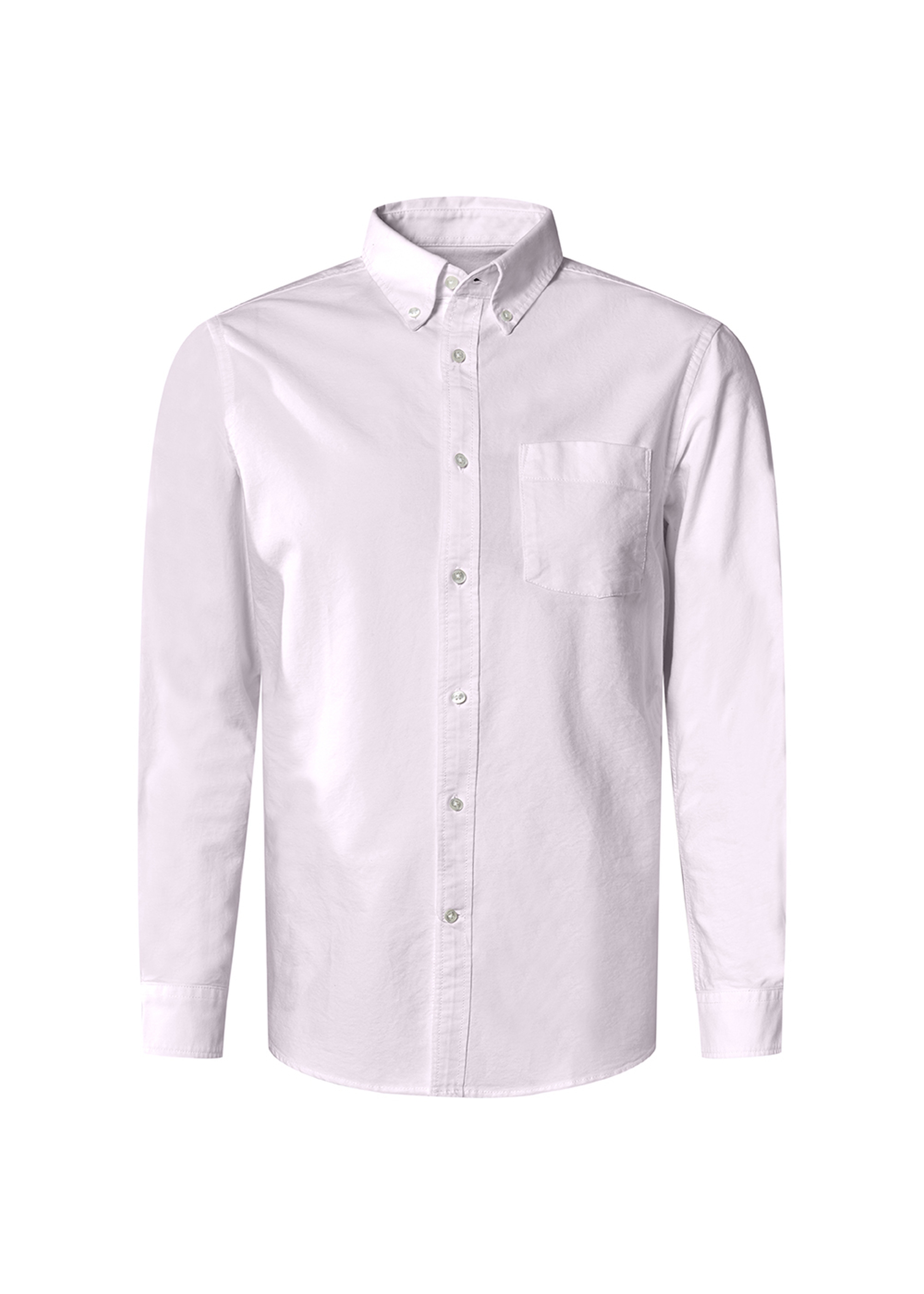 Oxfordhemd mit Button-Down-Kragen, Brilliant White Detailansicht 1