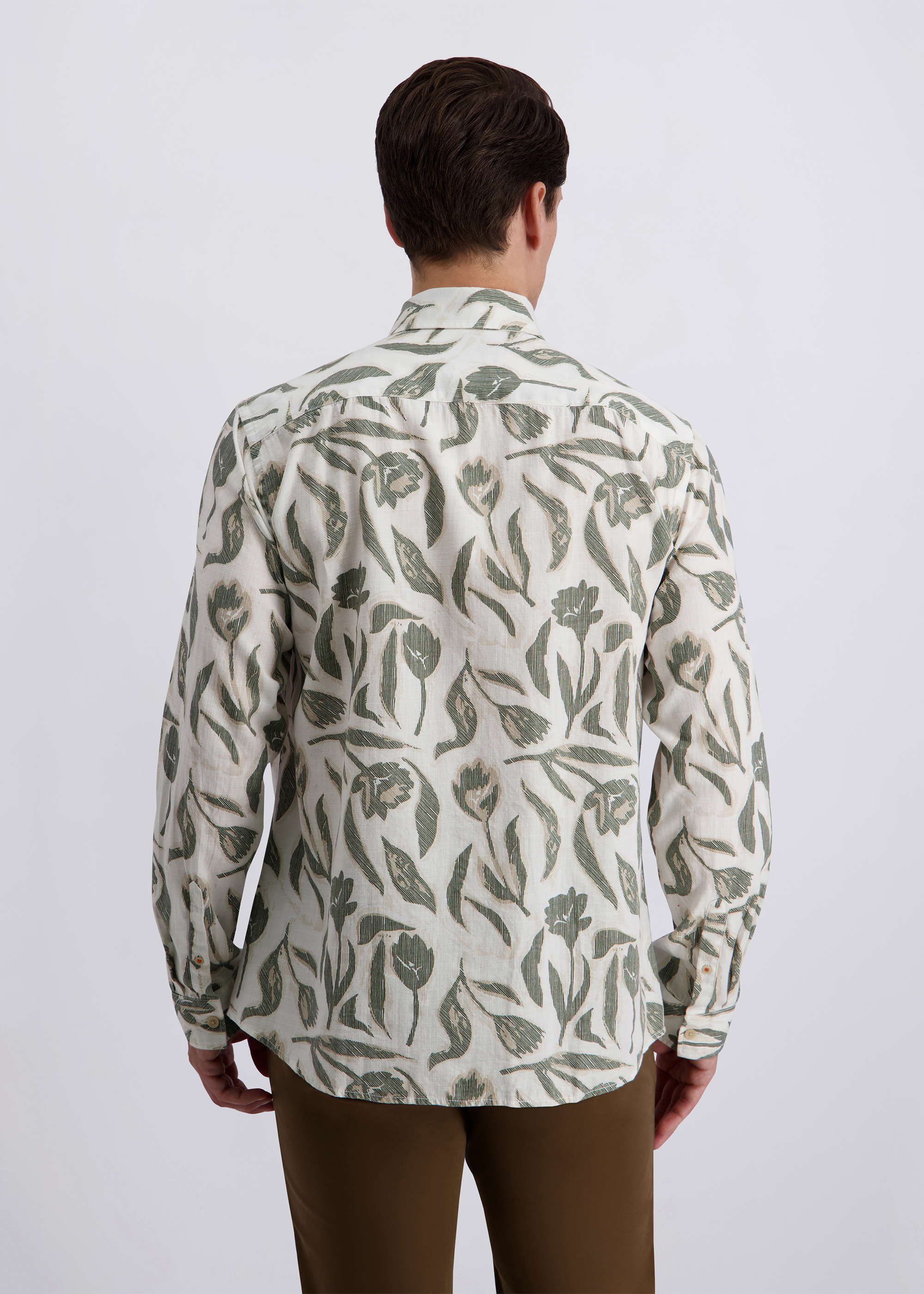 Hemd im Modern Fit, Dusty Olive Detailansicht 1