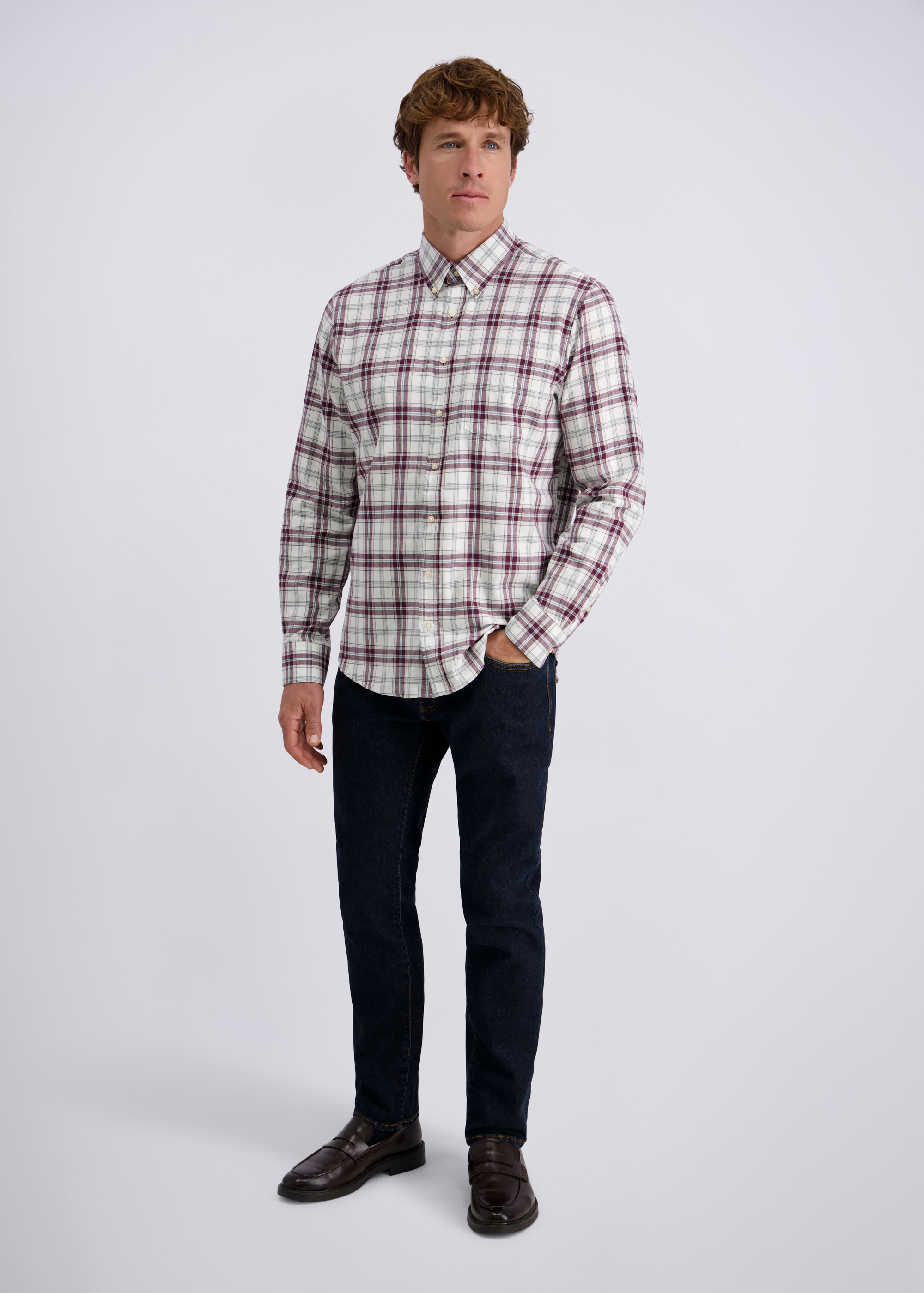 Freizeithemd mit Karomuster, Winetasting Rückansicht