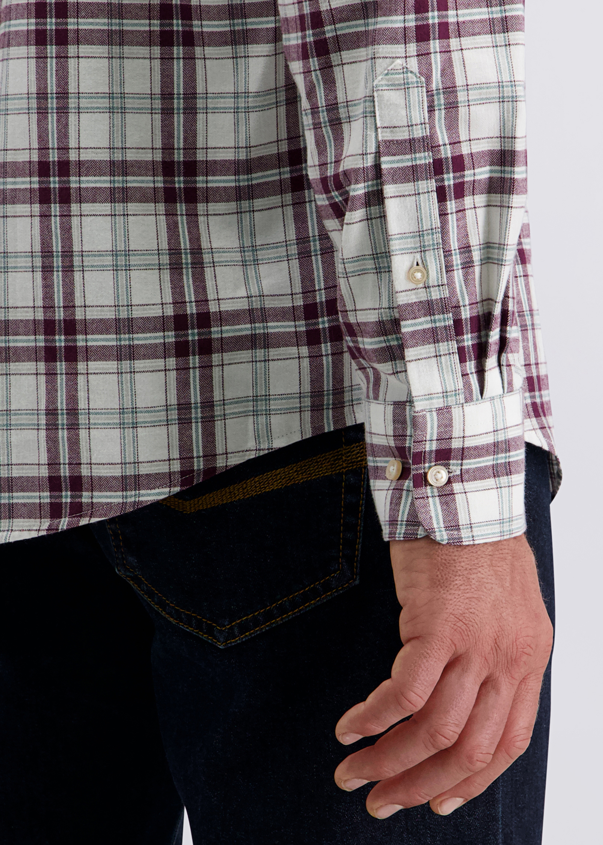 Freizeithemd mit Karomuster, Winetasting Detailansicht 2