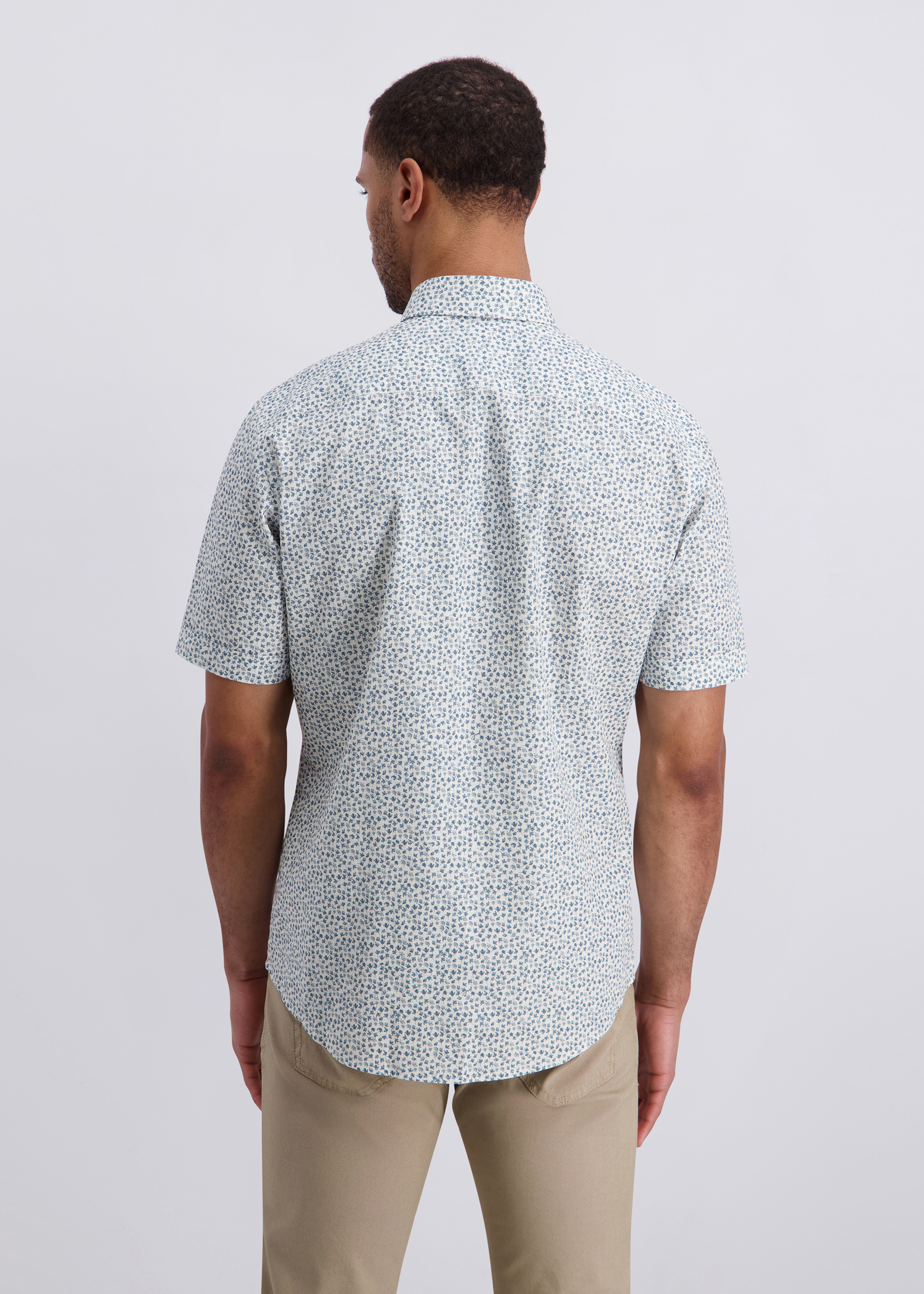 Kurzarm-Hemd im Modern Fit, Blue Heaven Detailansicht 1