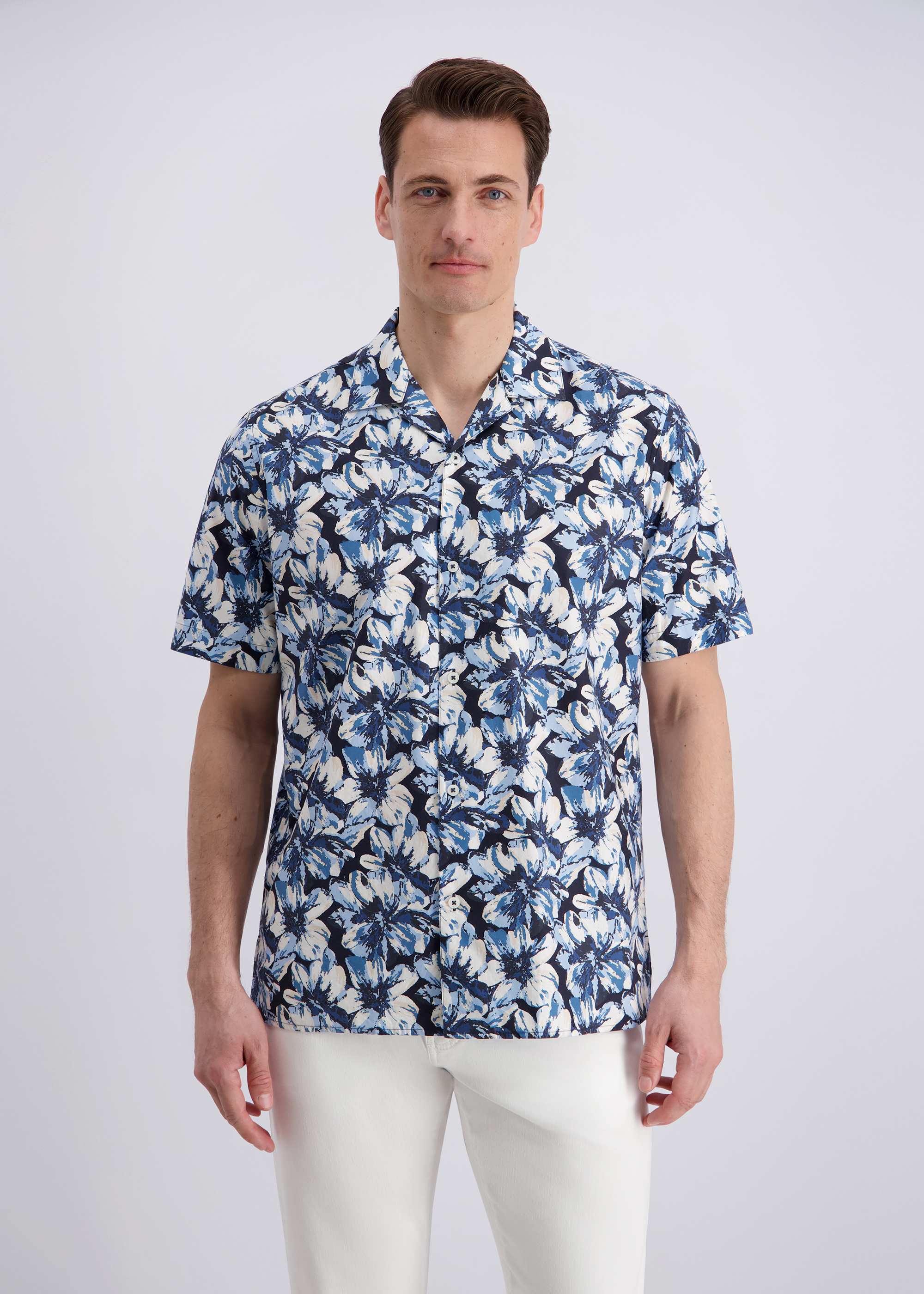 Resort Shirt im Comfort Fit, Marine Frontansicht