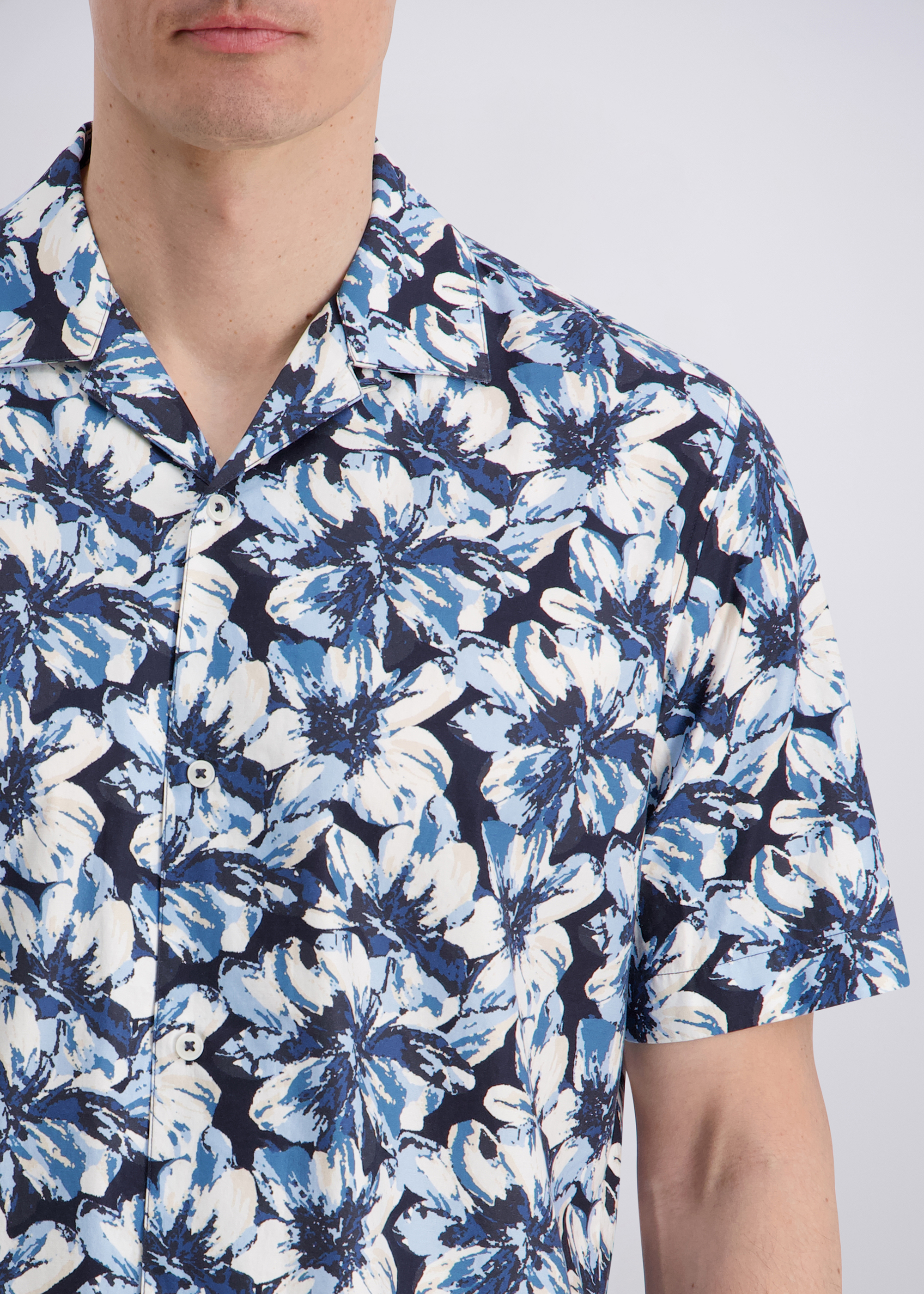 Resort Shirt im Comfort Fit, Marine Detailansicht 2