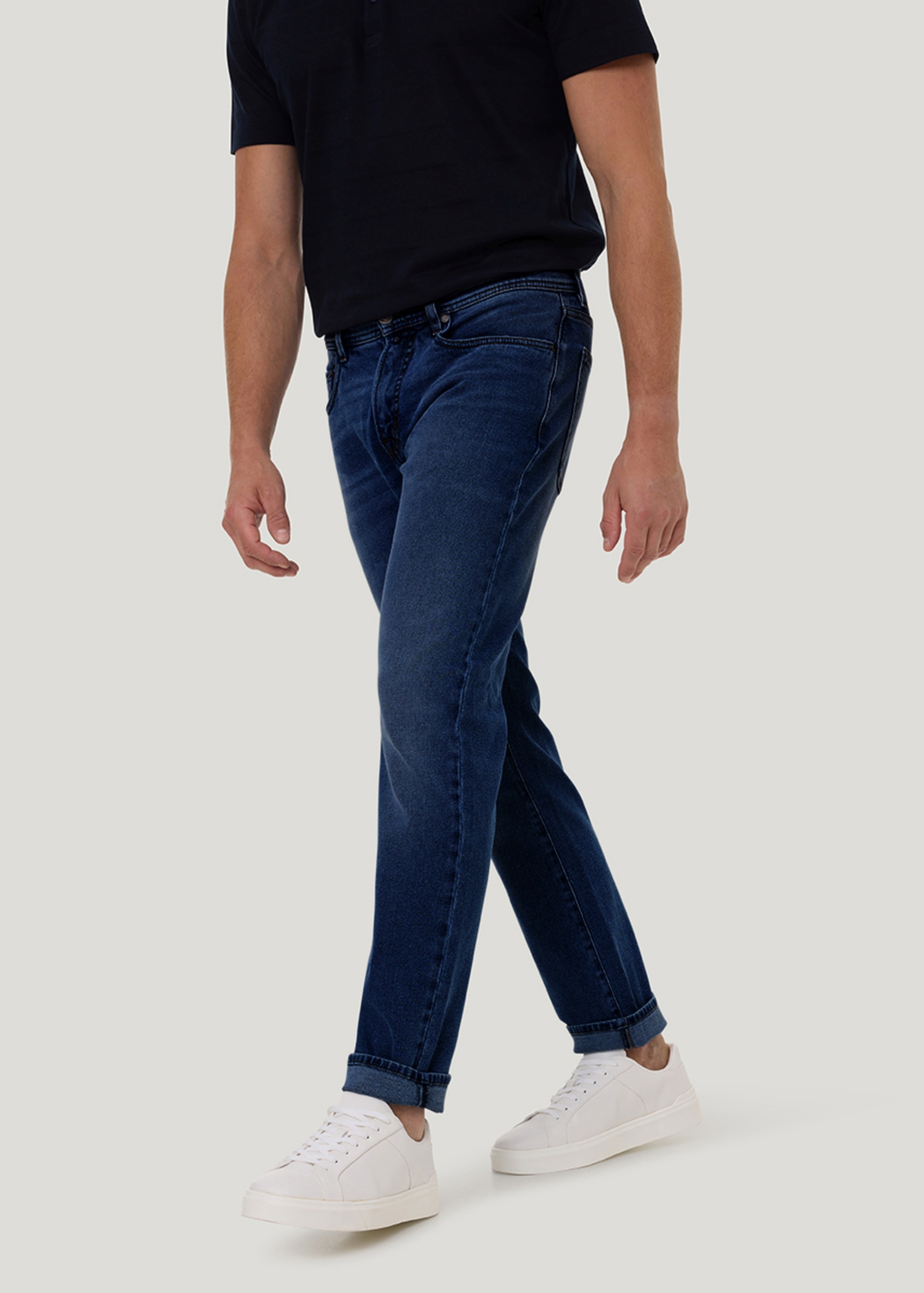 Jeans Laval Moderner Fit, dark blue used buffies Detailansicht 2