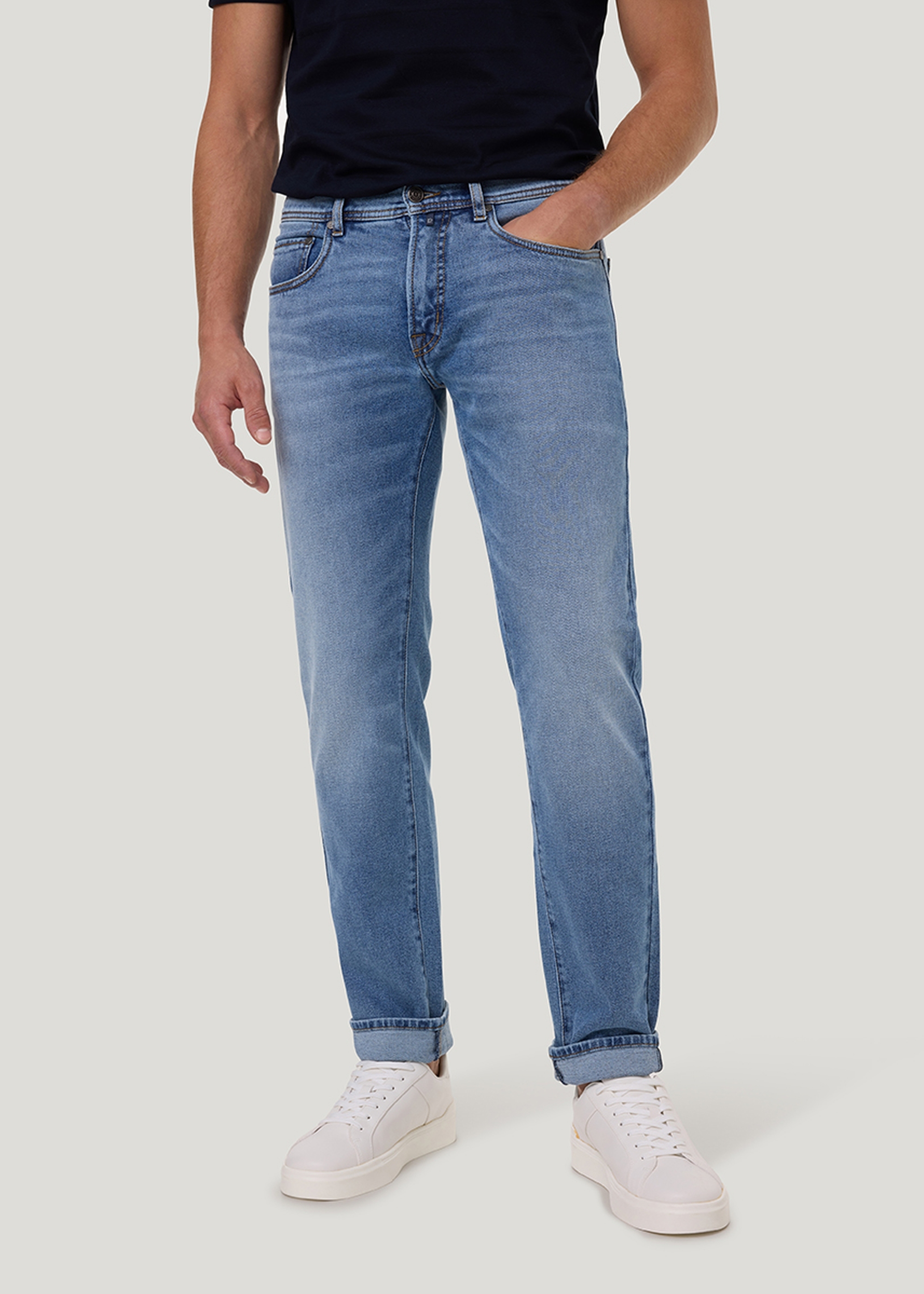 Jeans Laval Moderner Fit, sky blue fashion Frontansicht