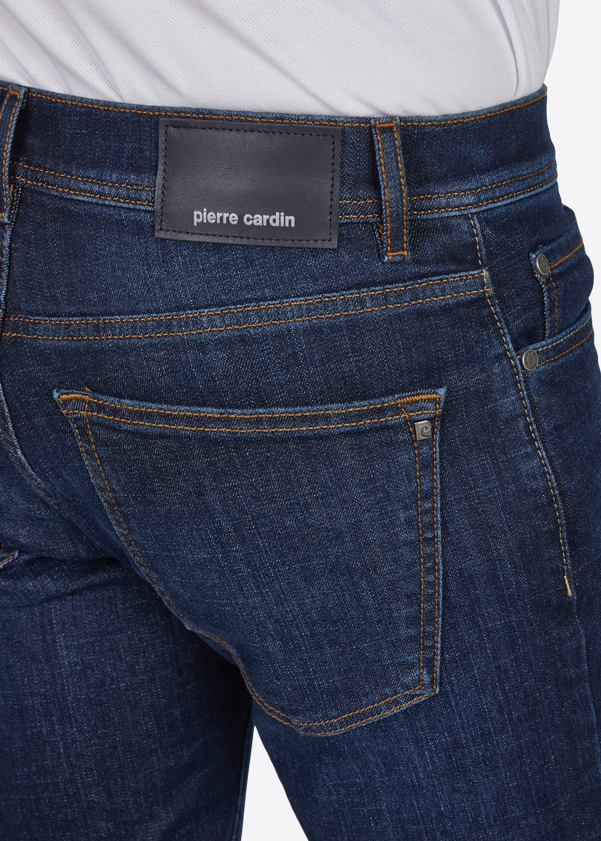 Laval Regular Fit Jeans, dark blue used mustache Detailansicht 2