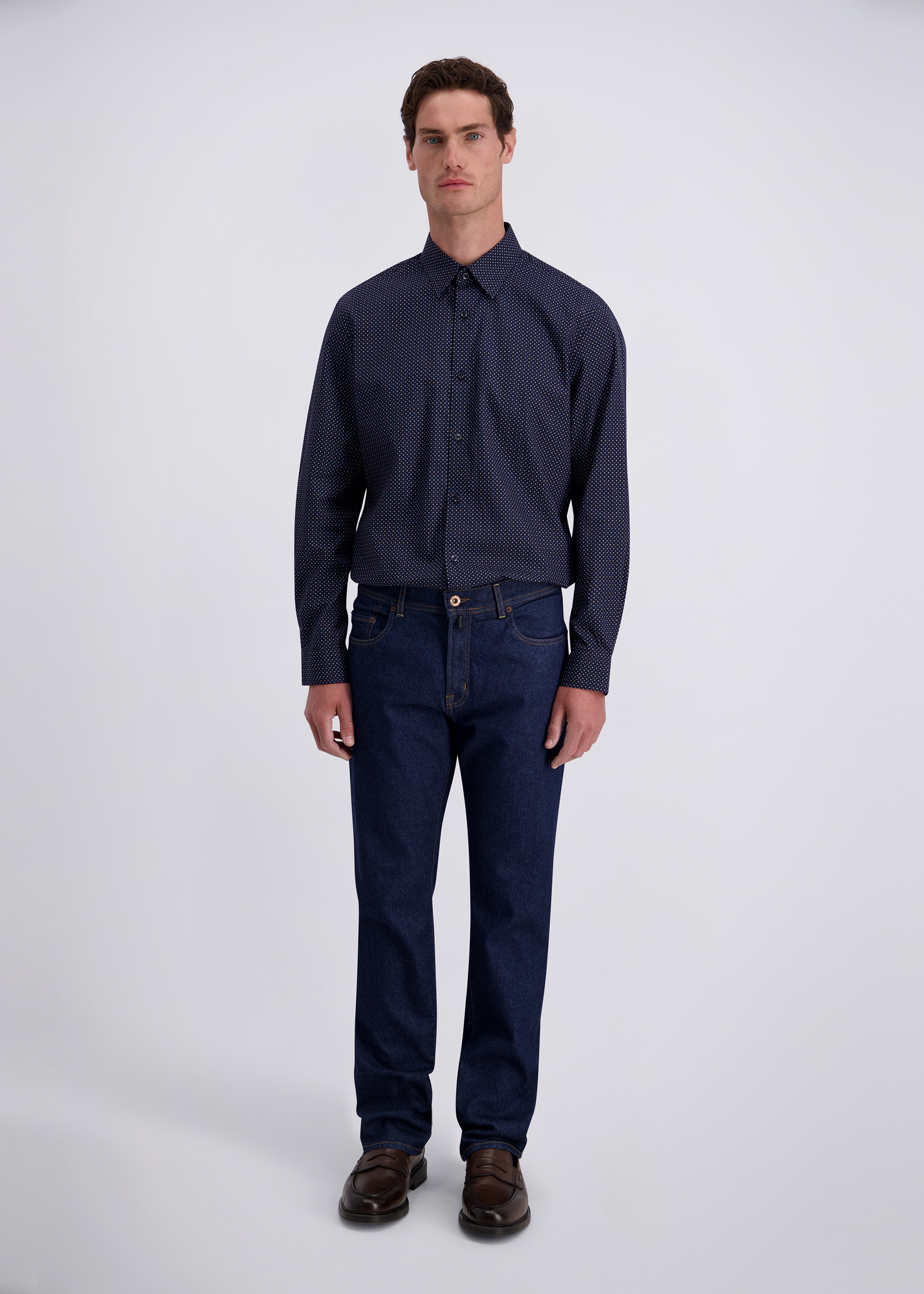 Laval Regular Fit Denim Jeans, dark blue raw Rückansicht