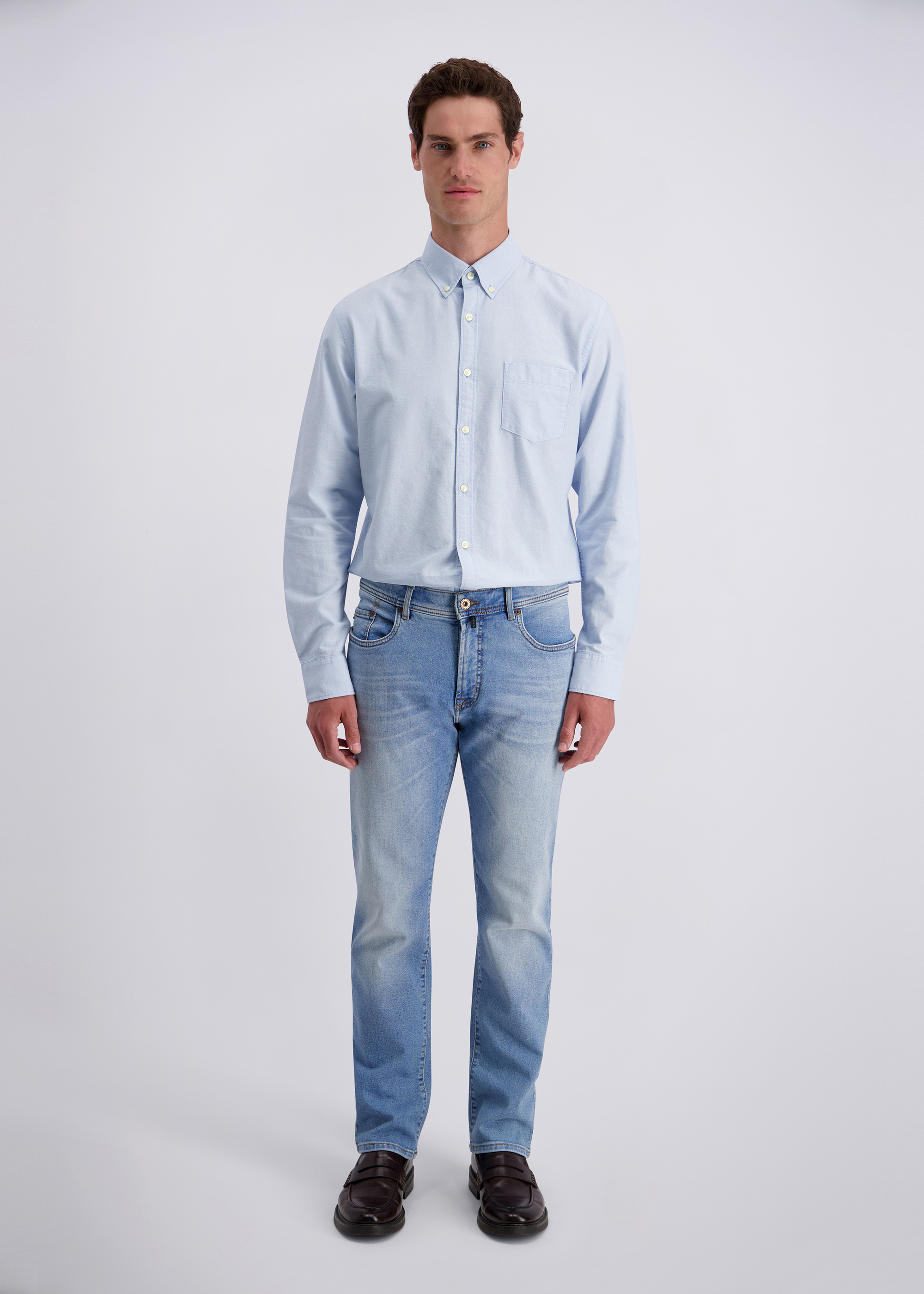 Laval Regular Fit Denim Jeans, light blue used buffies Rückansicht