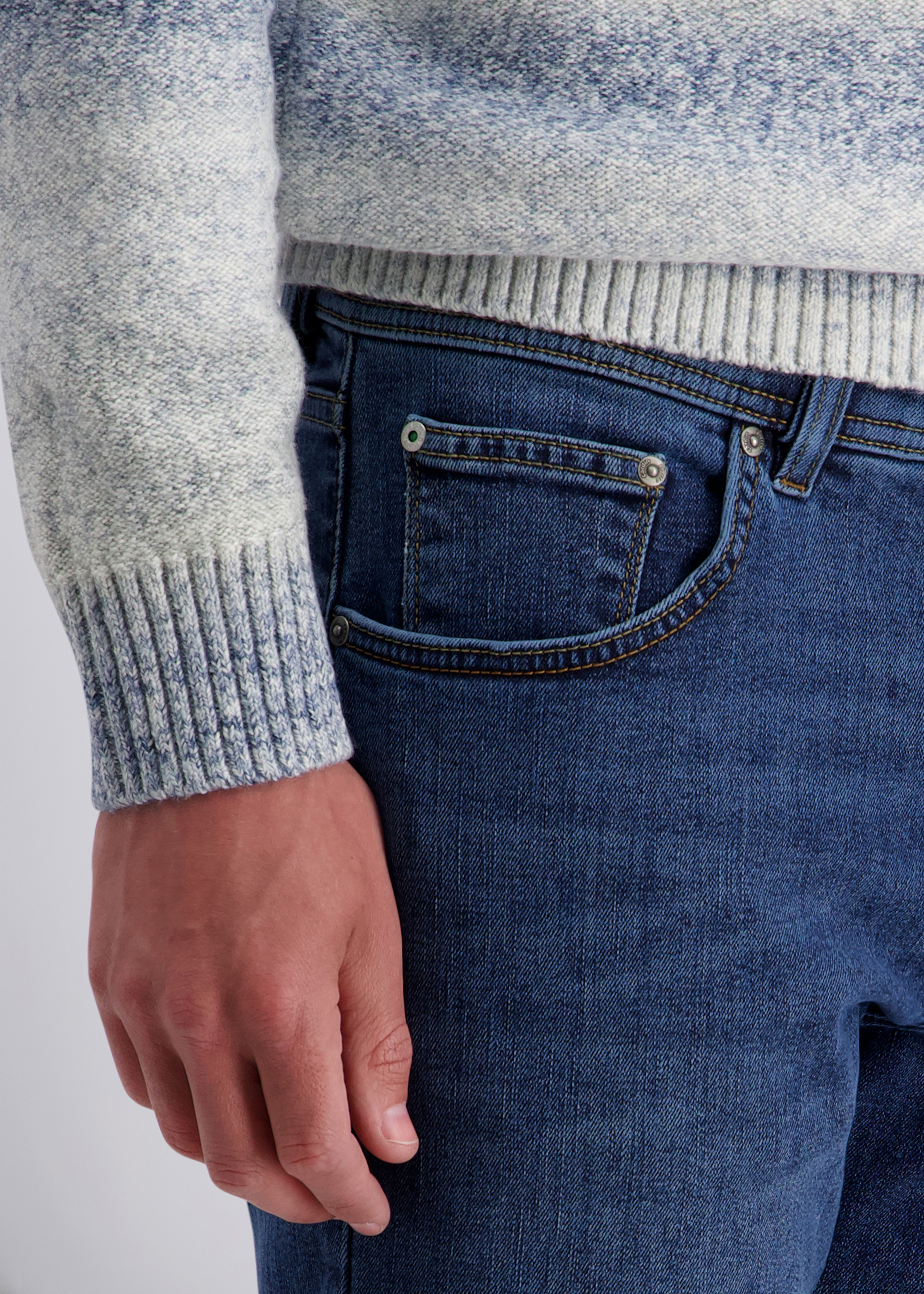 Dijon 5-pocket jeans in a comfort fit, blue used buffies Detailansicht 2