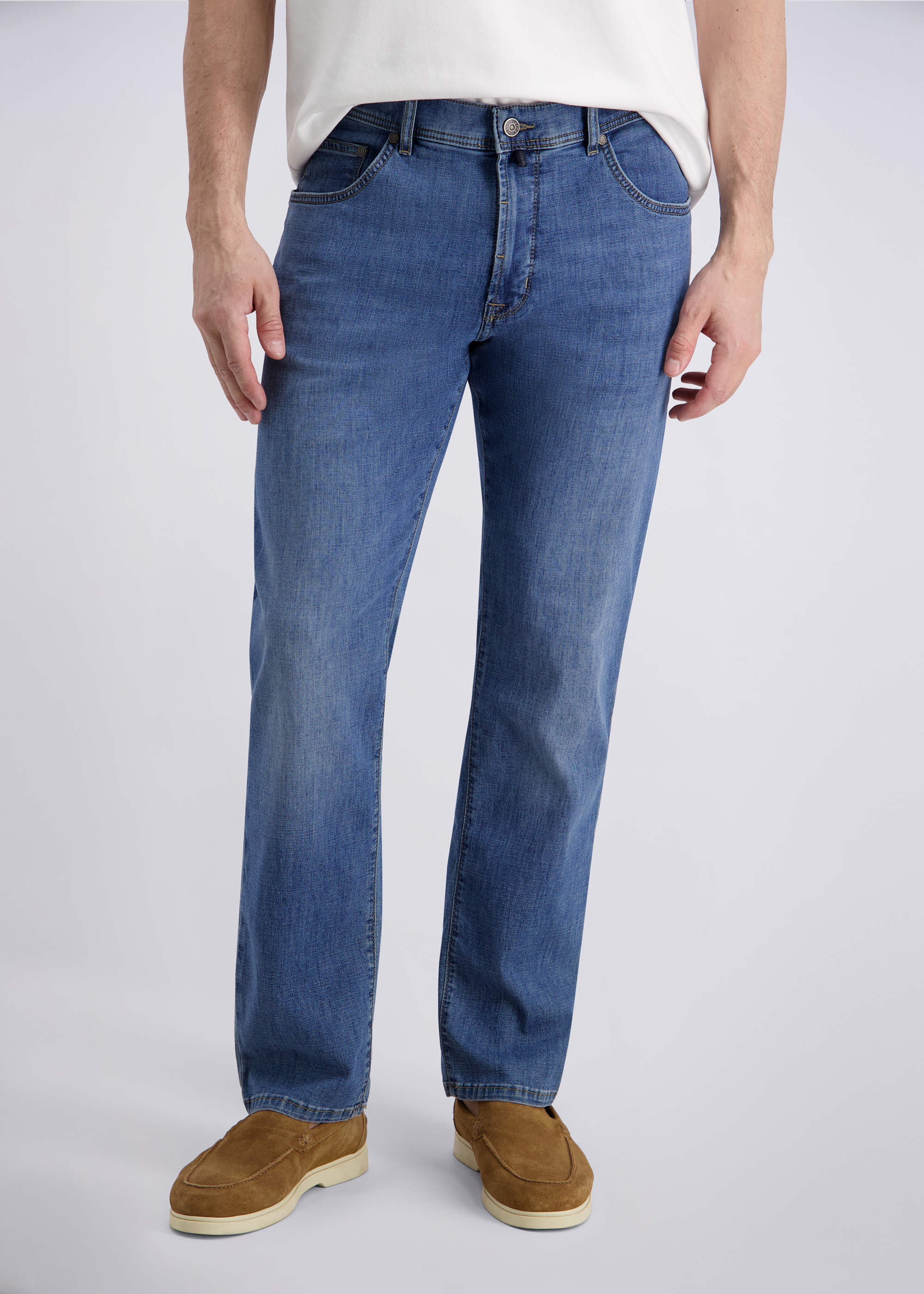 Dijon Hose im Comfort Fit, blue used buffies Frontansicht