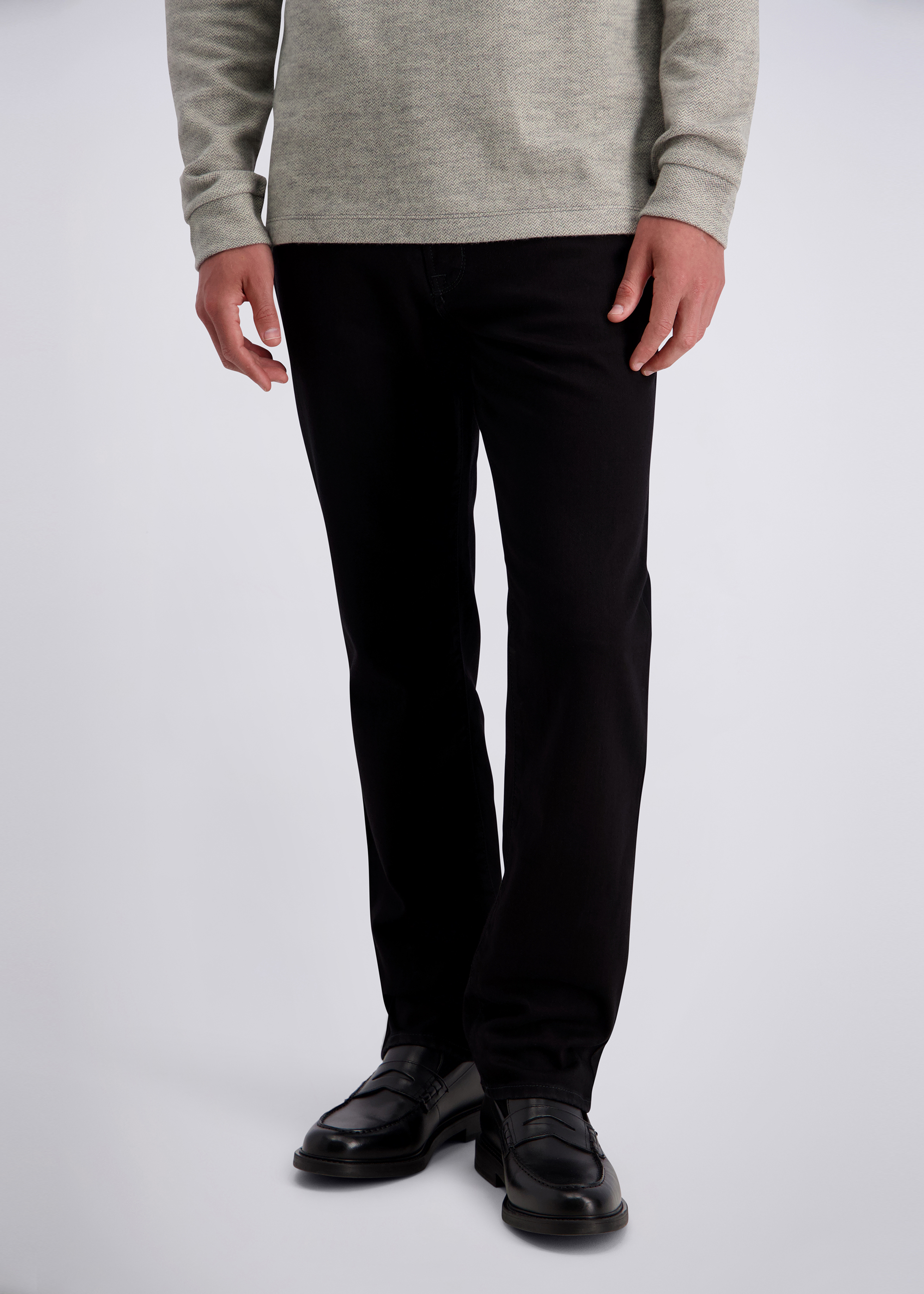 Dijon Komfort Jeans, black raw Frontansicht