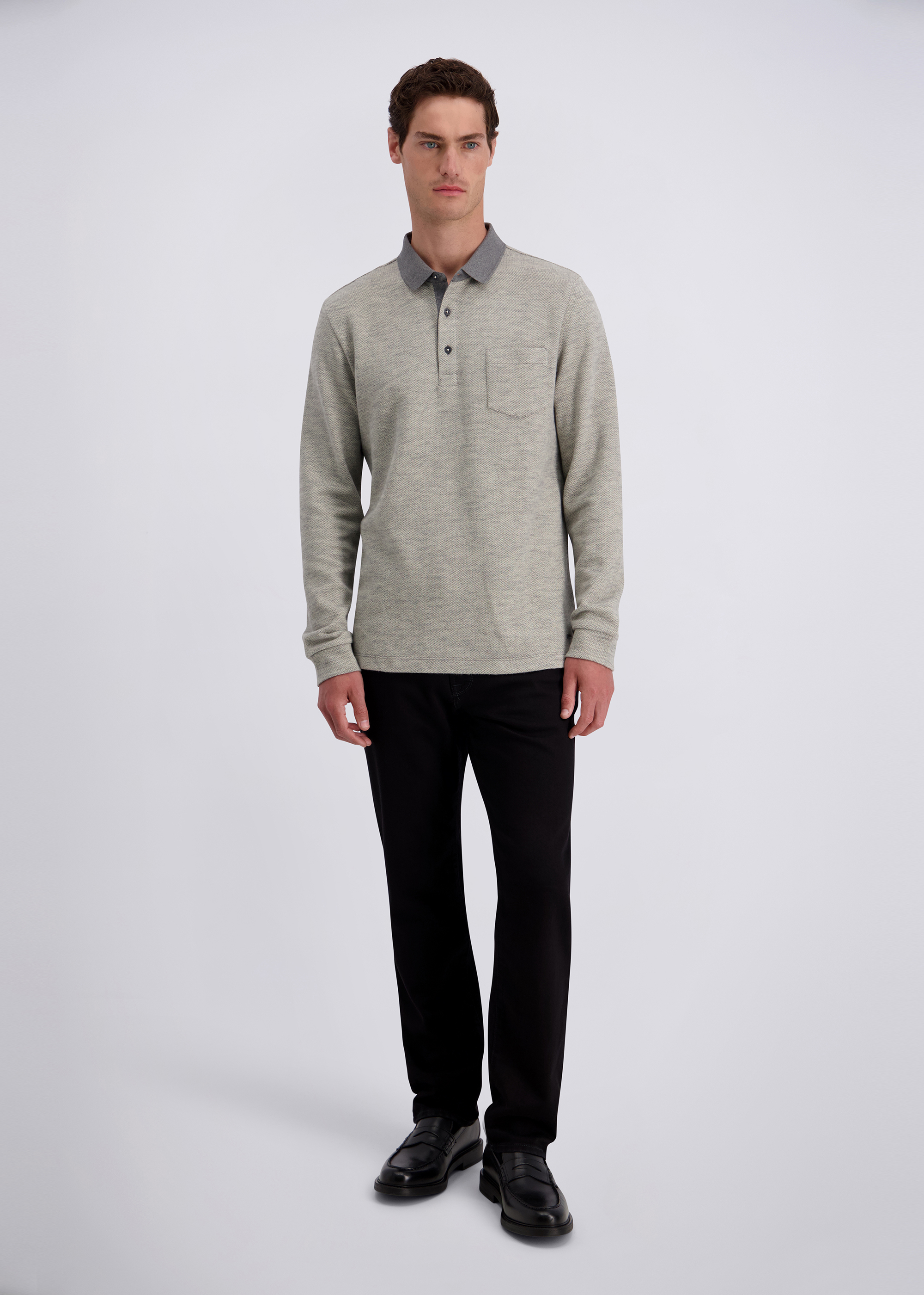 Dijon Komfort Jeans, black raw Rückansicht