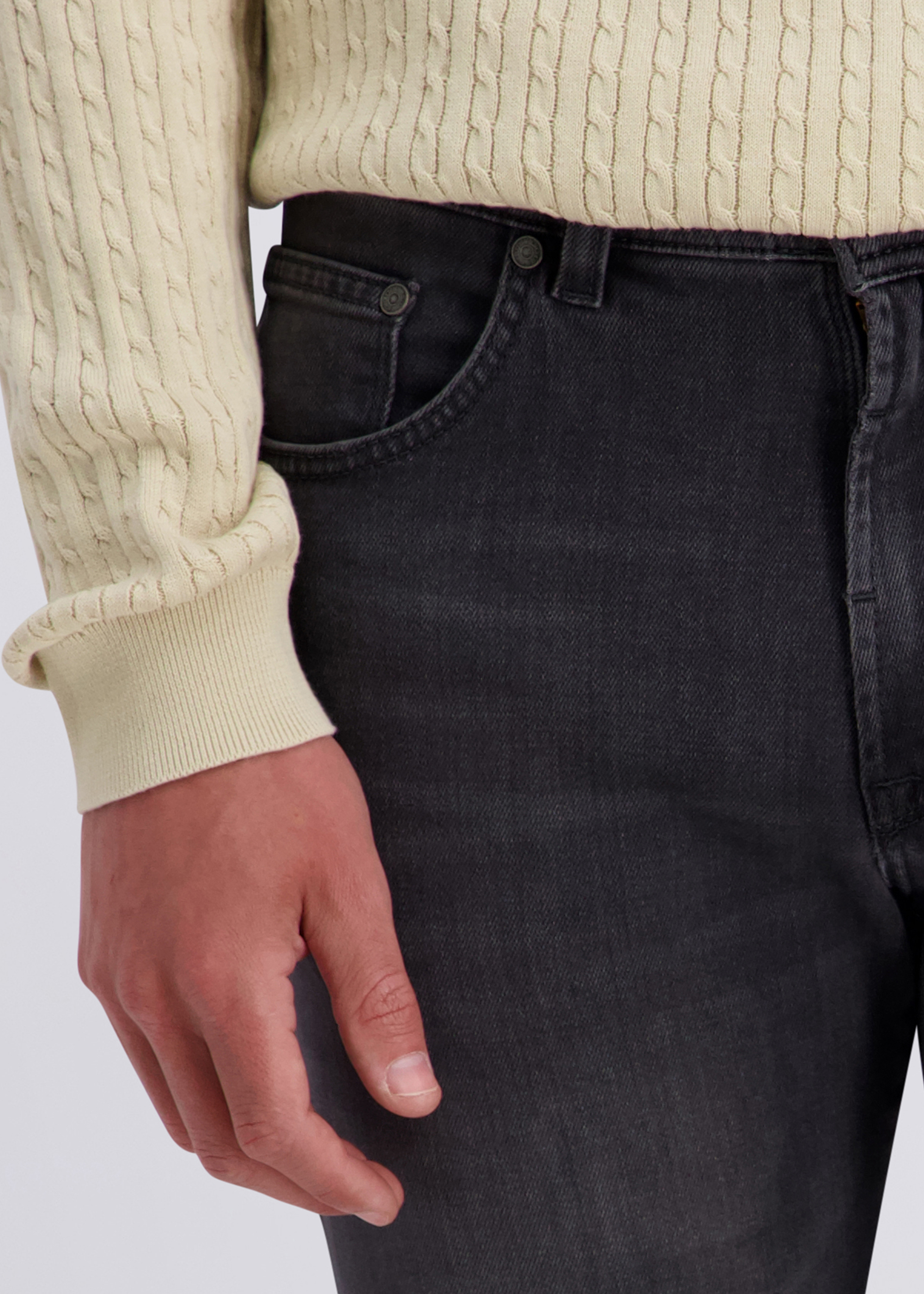 Dijon Komfort Jeans, grey used Detailansicht 2