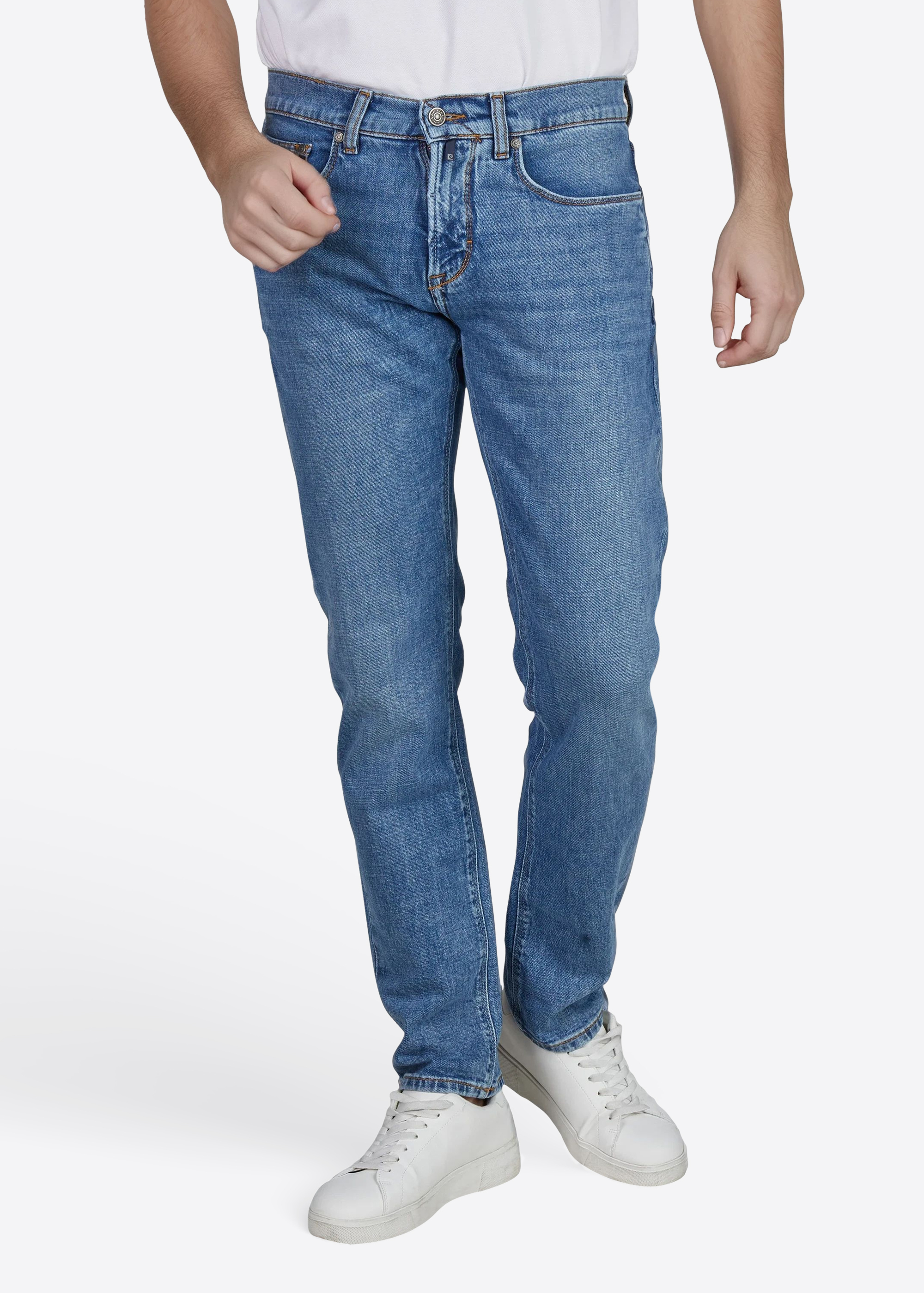 Lyon Tapered Fit Jeans, light blue fashion Frontansicht