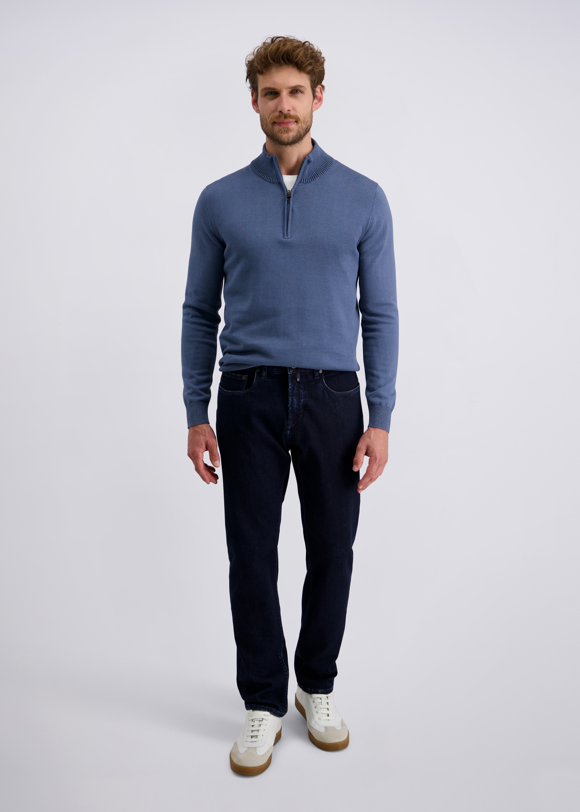 Lyon Tapered Fit Cashmere Denim, dark blue raw Rückansicht