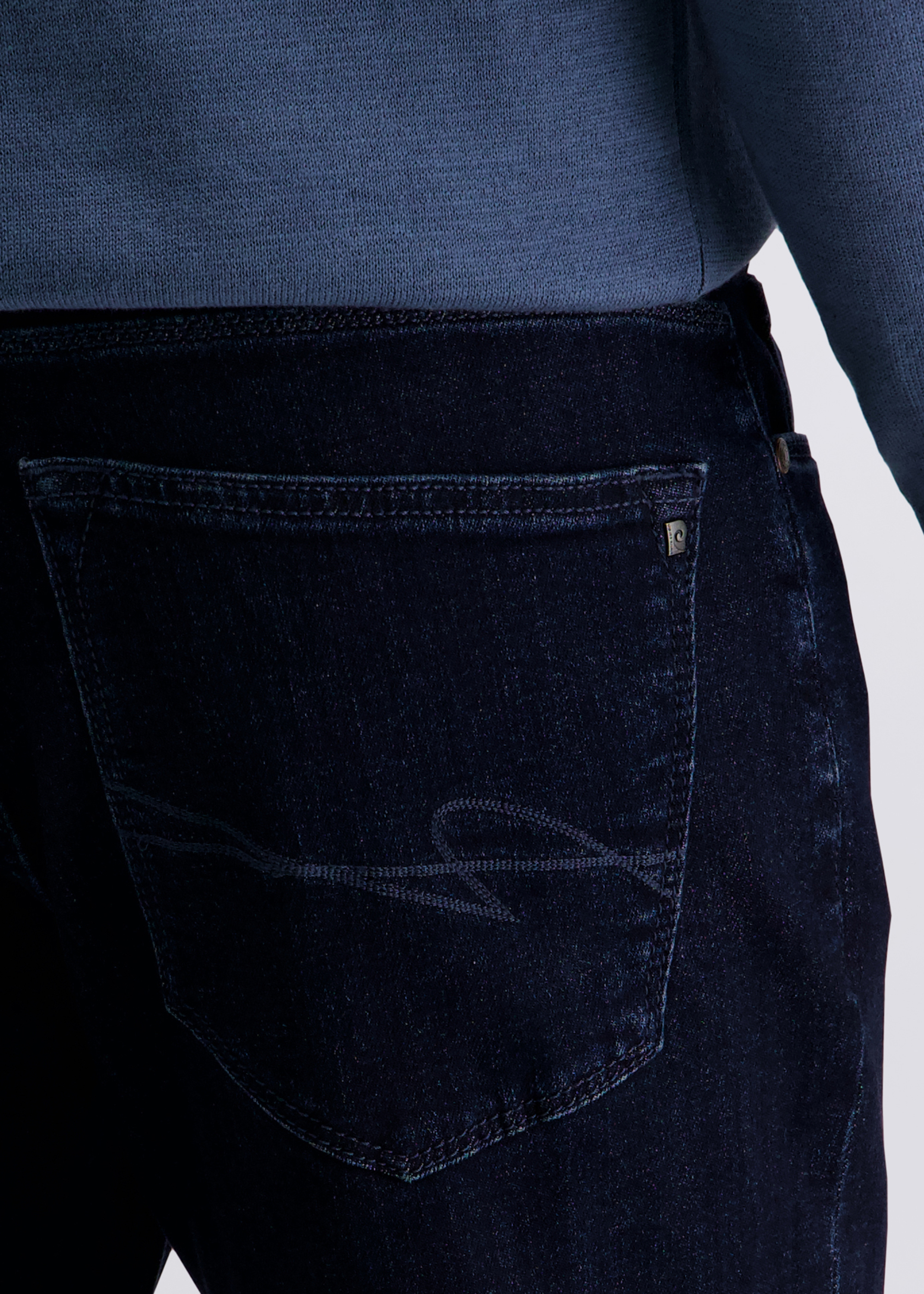 Lyon Tapered Fit Cashmere Denim, dark blue raw Detailansicht 2
