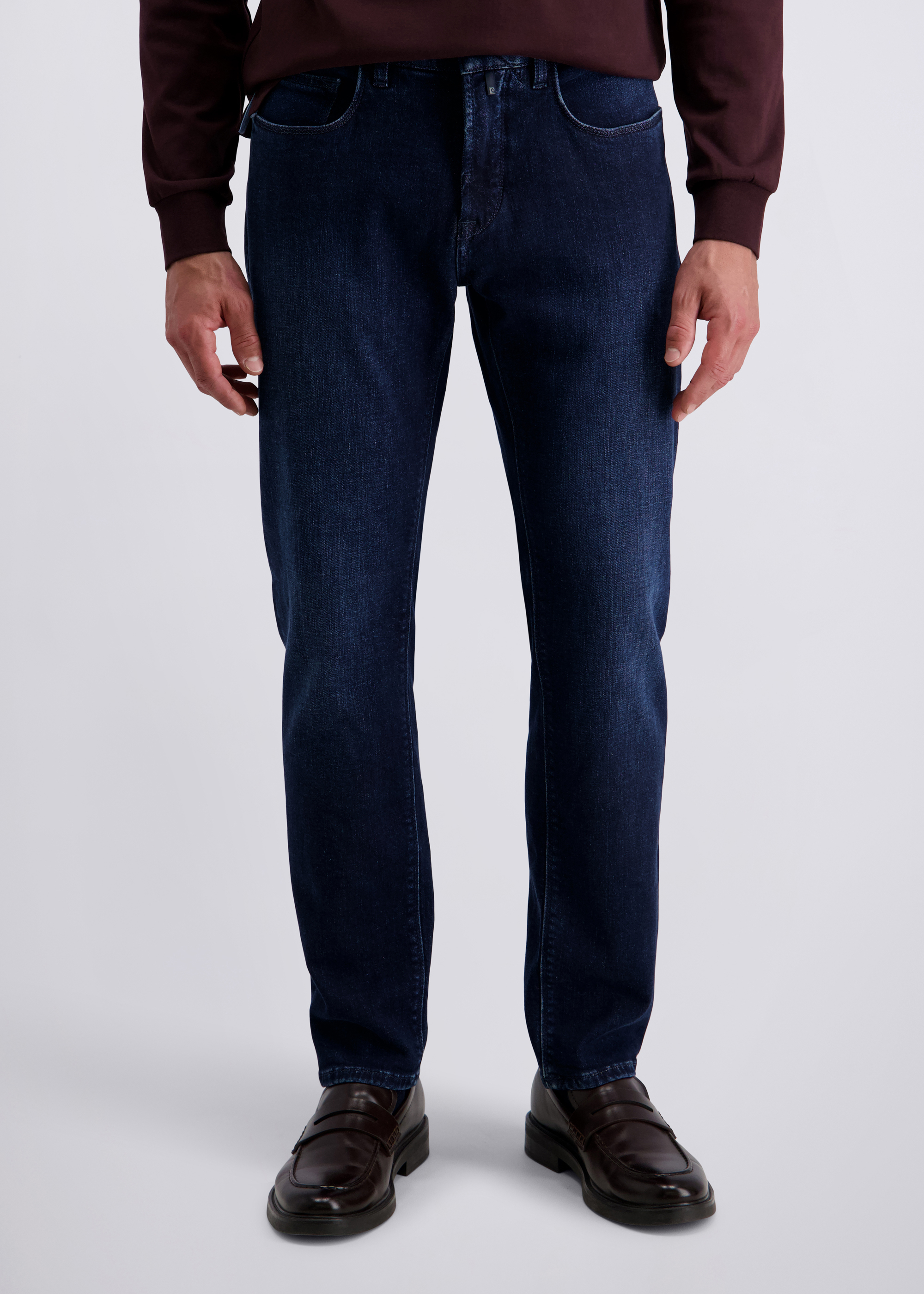 Lyon Tapered Fit Cashmere Denim, blue used Frontansicht